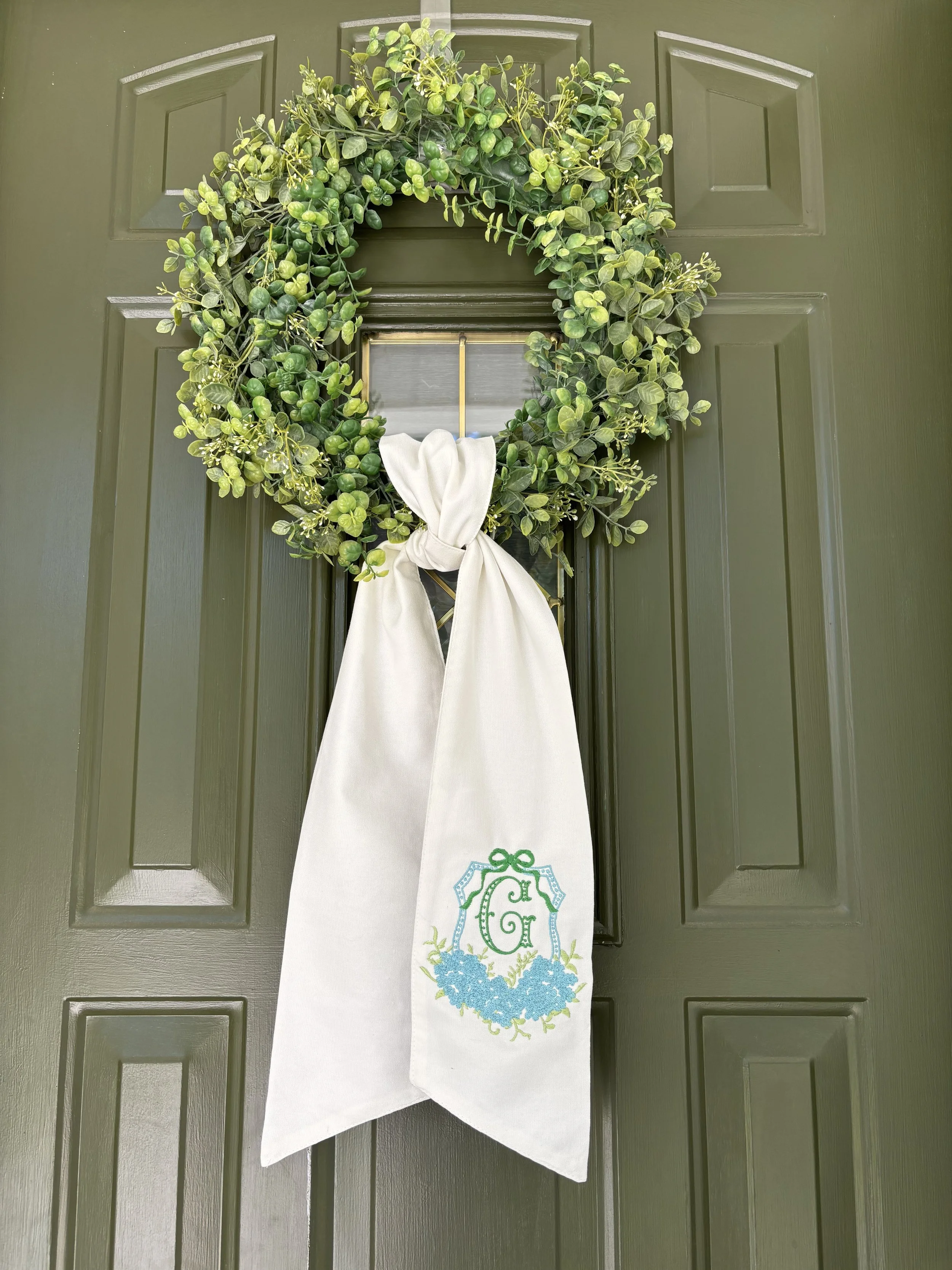 One Sided Wreath Sash
