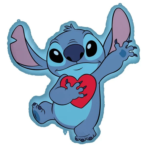 Lilo and Stitch with Heart Super Shape Foil Balloon