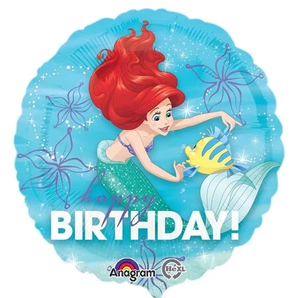 Disney Little Mermaid Ariel Happy Birthday Foil Balloon