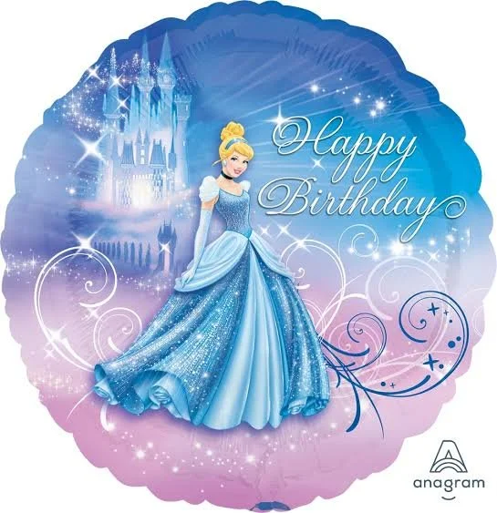 Disney Cinderella Happy Birthday Foil Balloon