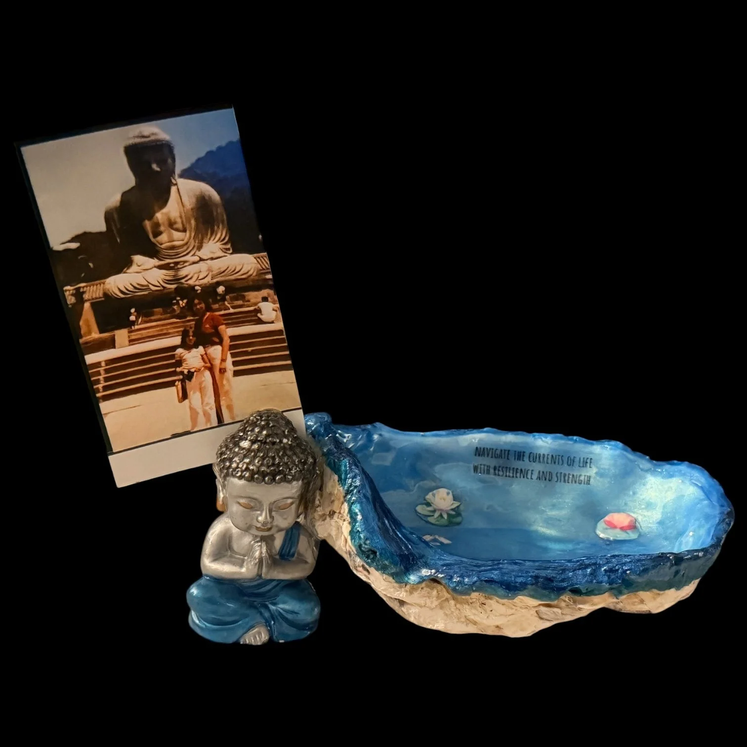 Ocean Serenity Oyster Dish & Photo Holder 🌊🪷