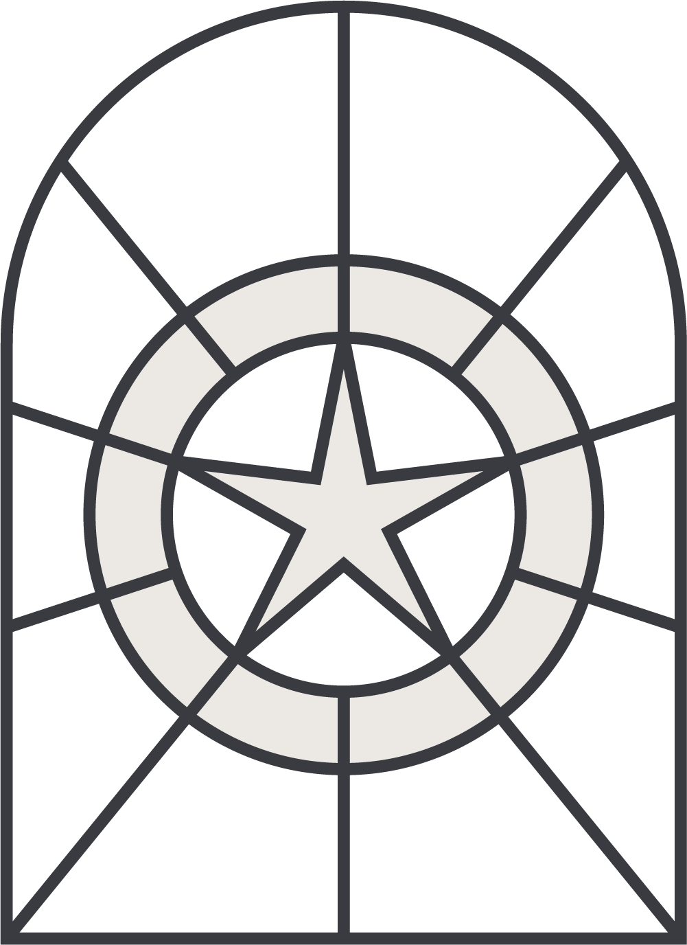 A black and white maritime signal flag with a star design in the center.