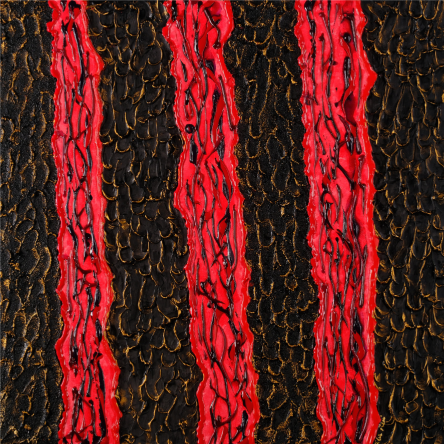 Corteccia- dittico, I, Cortex- Diptych, I, Acrylic on canvas, 2024- 50X50