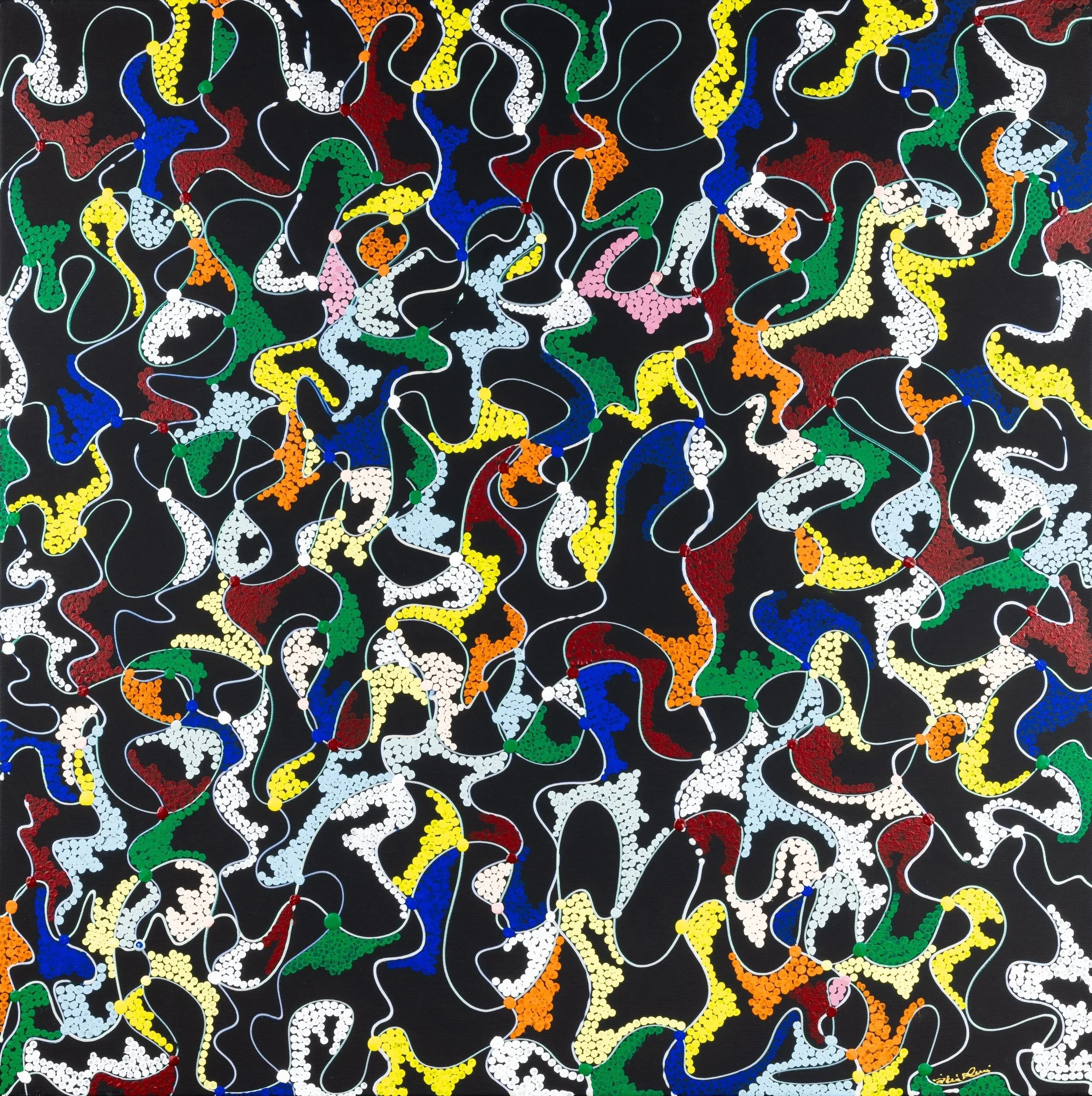 Pensieri, Toughts, Acrylic on canvas 2024- 80x80