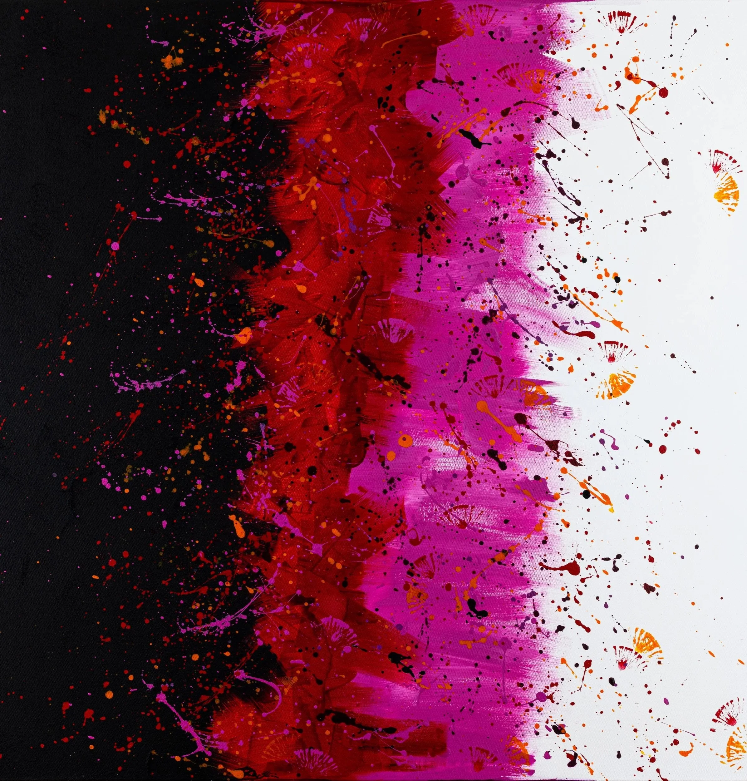 (La vita dura un) Battito di Ciglia,(Life lust a) Blink of an Eye ,Acrylic on canvas, 100x100