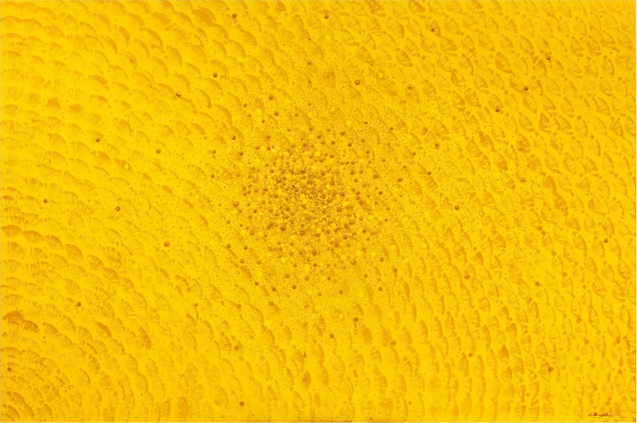 Pioggia D'Orata, Golden Rain, Acrylic on canvas, 2021- 100x100 