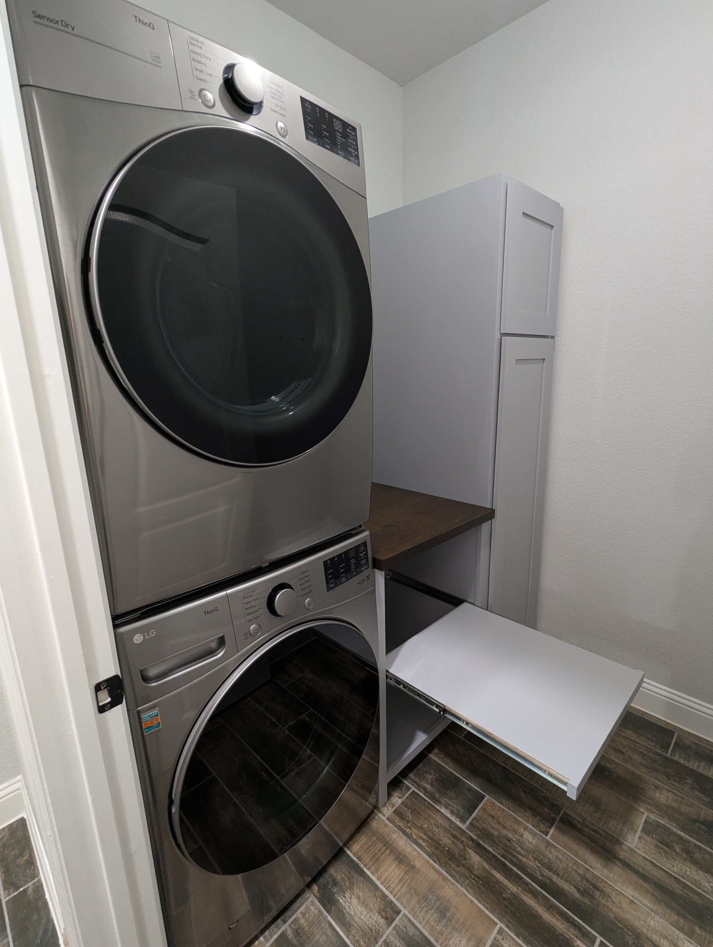 Custom Laundry Room with 100lb Pullout Drawer - 2025