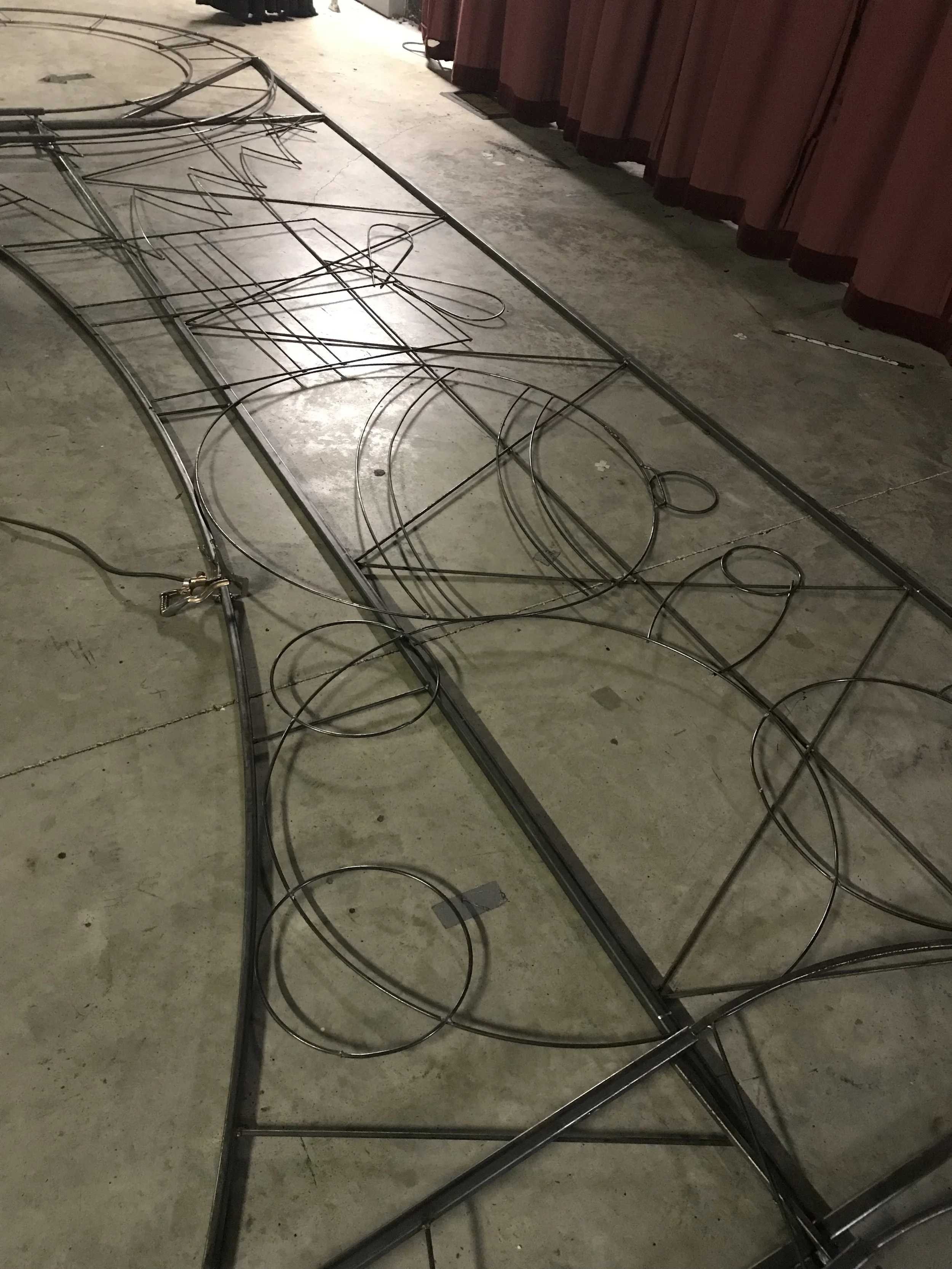 Welding and Fabricating the custom steel frame for a Christmas Entry Way Drive Thru Tunnel