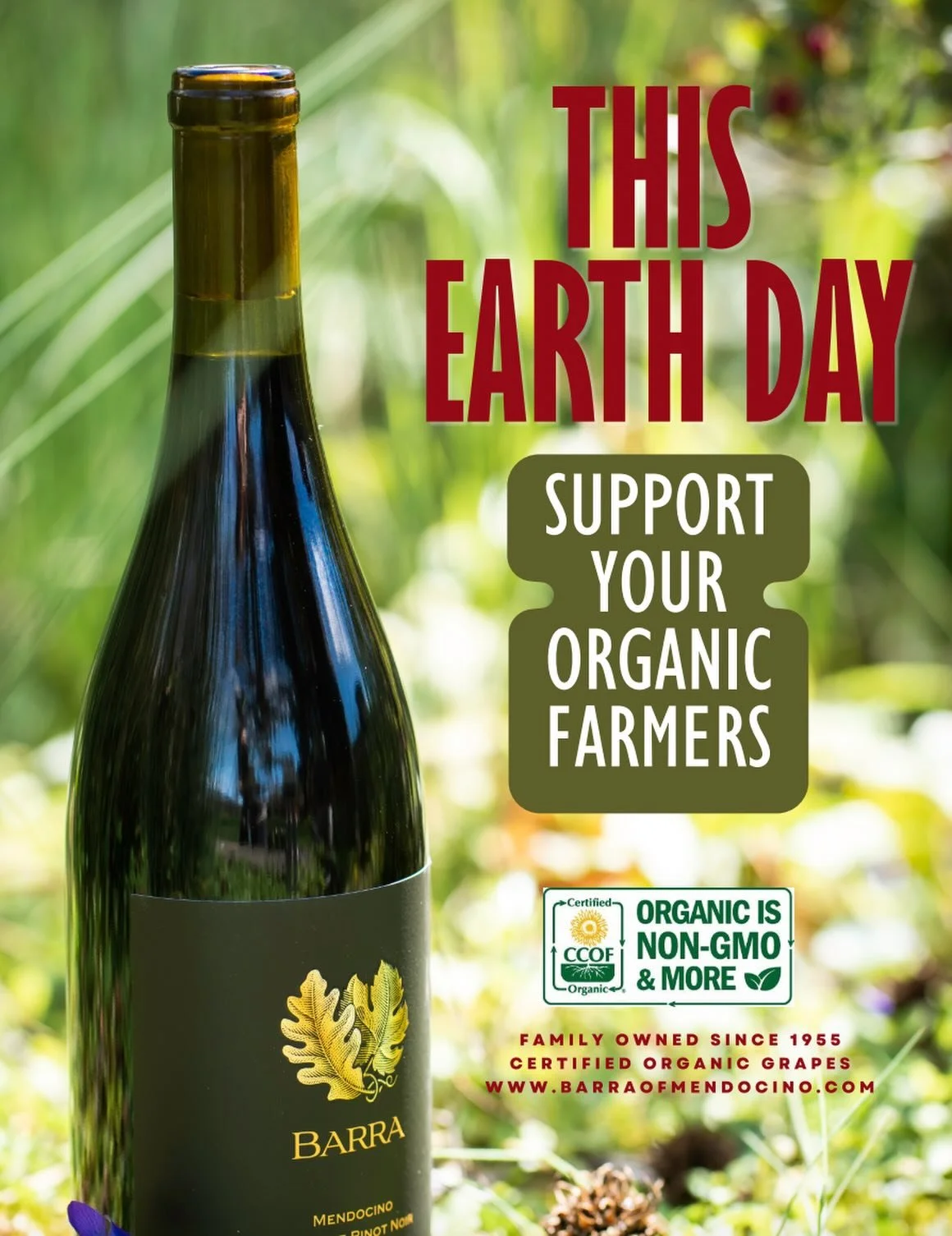 This Earth Day, support thoughtful farming 🌎

Barra Pinot Noir &mdash; family owned, estate grown, and organically farmed in Mendocino County with a commitment to sustainability 🌿

Available at Artisan! 🍷
