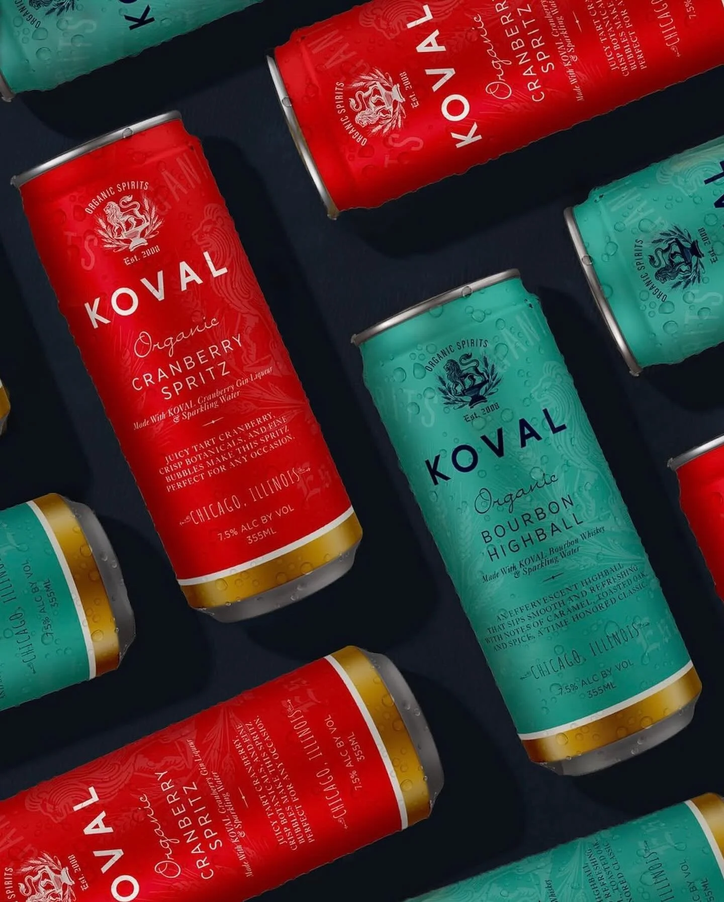 ❤️ Award-winning, organic, and ready to drink 🩵

From KOVAL Distillery, known for its organic grain-to-bottle spirits, these canned cocktails bring that same level of craftsmanship into every sip 

🍒 Cranberry Spritz: bright, juicy, refreshing 🥃 B