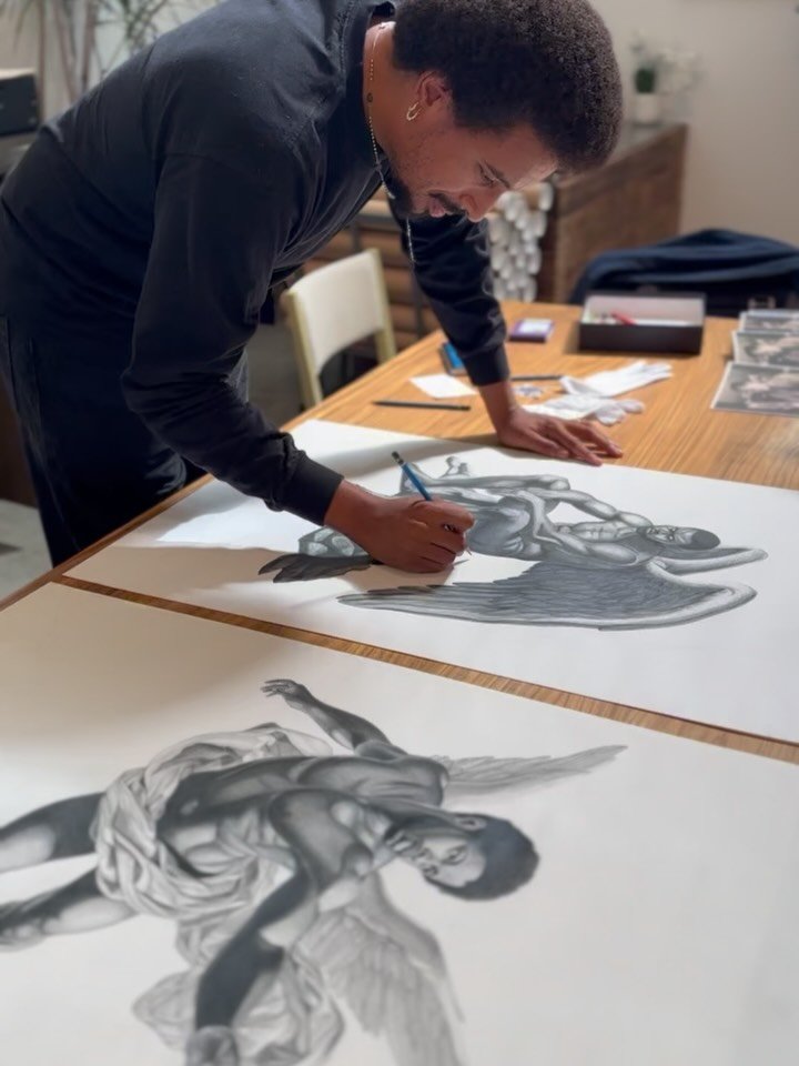 I really had a moment of huge pride yesterday as @anthnyxyz signed two original drawings that will be accompanying him (thank you @legacywestmedia!!) to #Paris next week. I honestly had to hold back my tears because I am so proud of Anthony and honor