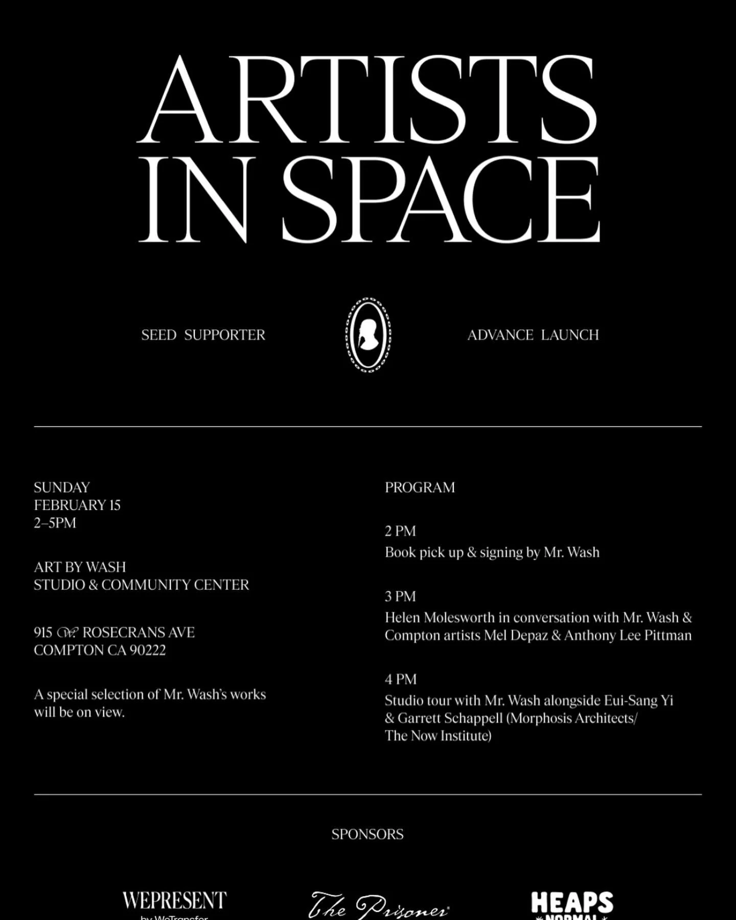 Anthony + Helen Molesworth + Mr Wash. RSVP via the link in my bio. This is gonna be a good one. ✔️✔️✔️
