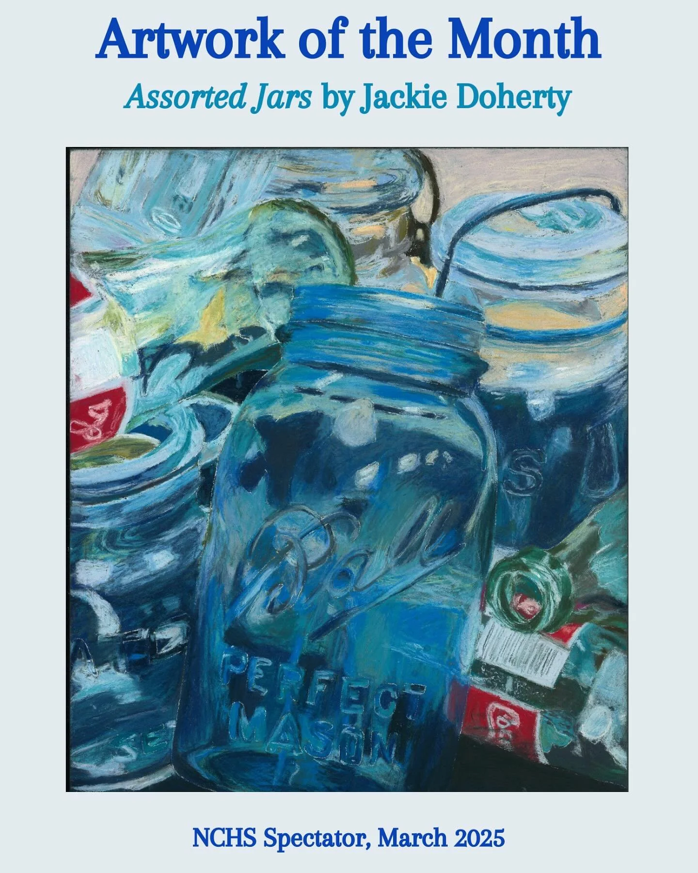March Artwork of the Month: Assorted Jars by Jackie Doherty
