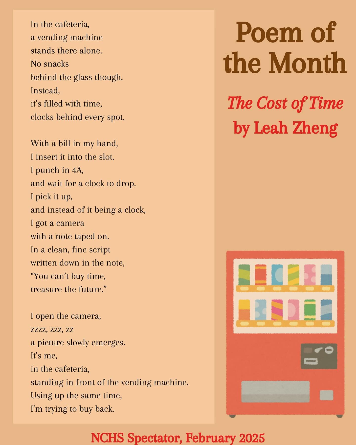 February 2025 Poem of the Month: The Cost of Time by Leah Zheng