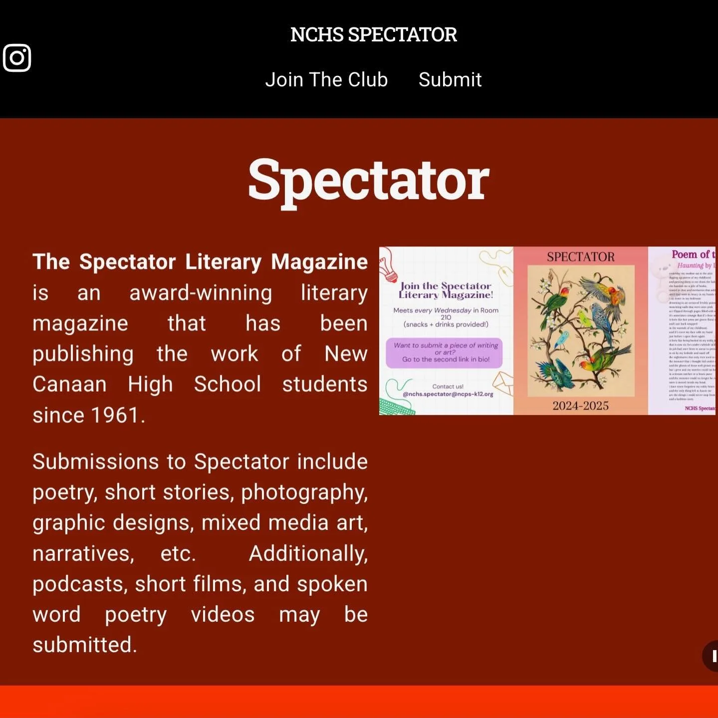 The Spectator website is officially live! Visit www.nchsspectator.com or click the link in bio to view now!