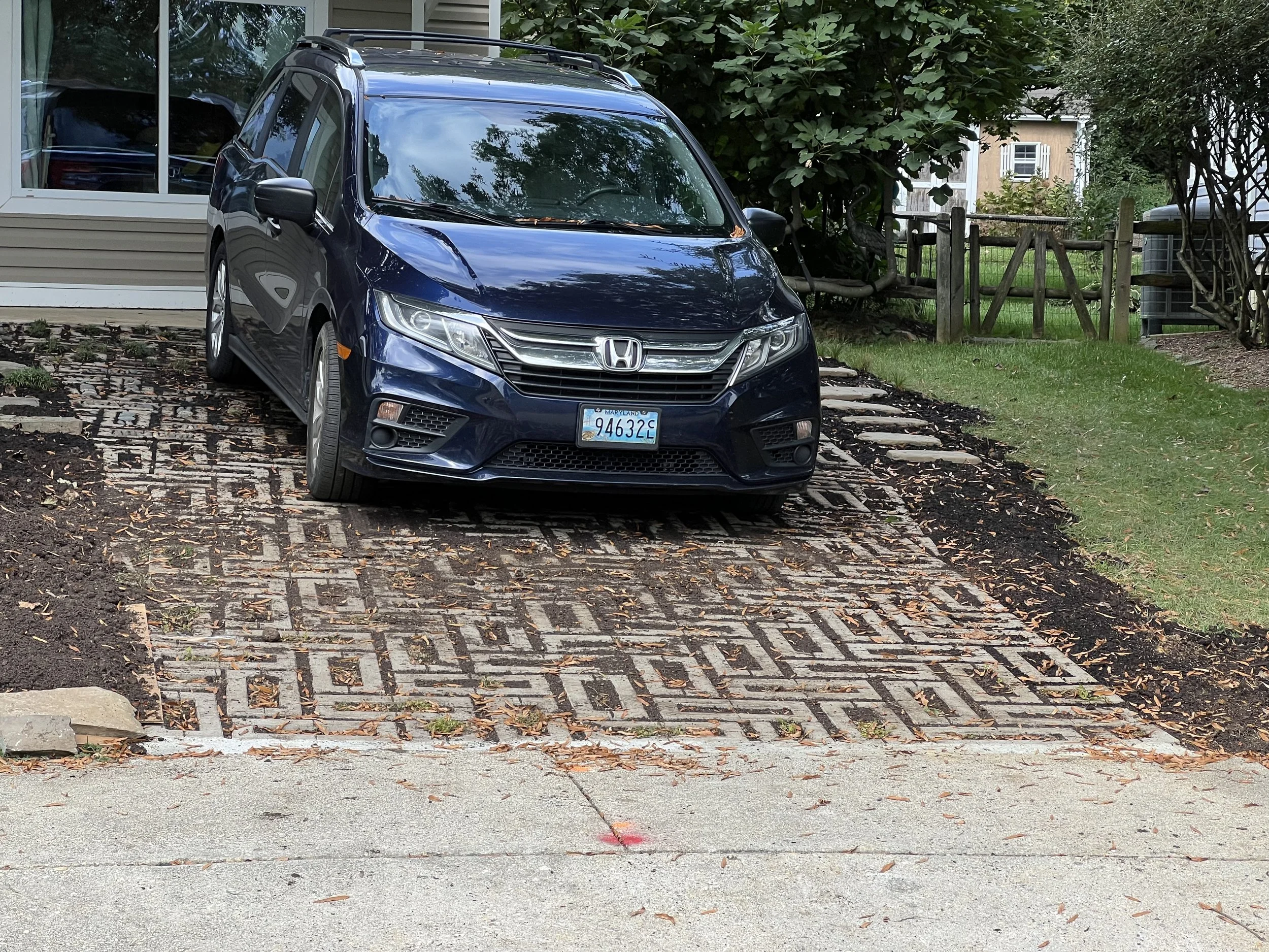 At least, we can use the driveway while waiting for the soil to settle. 