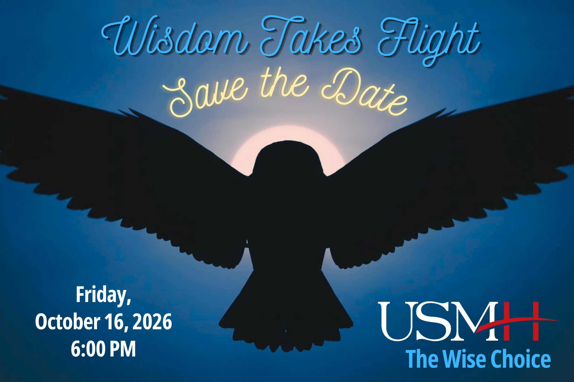 Save the Date - Wisdom Takes Flight
