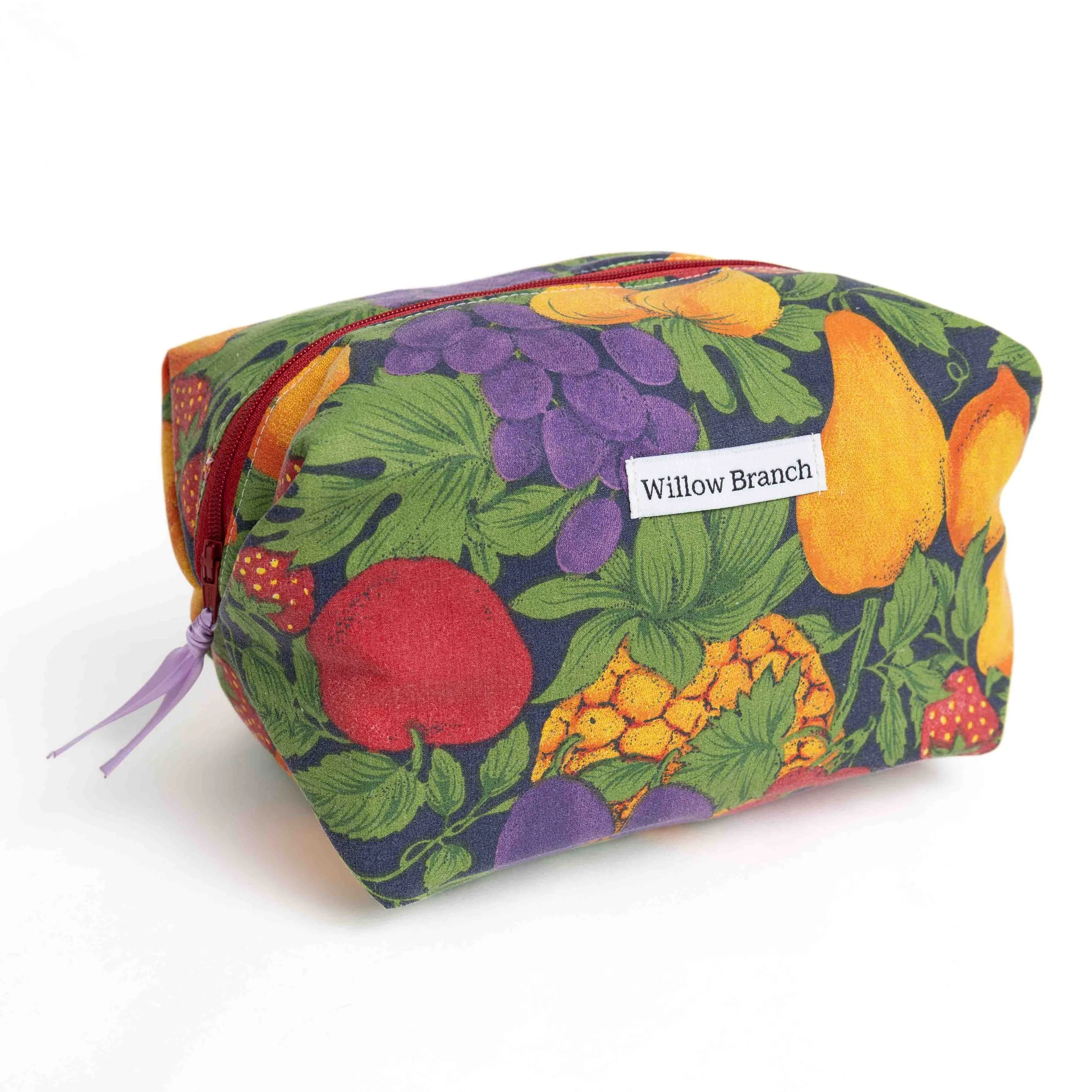 Multi Fruit Boxy Makeup Bag