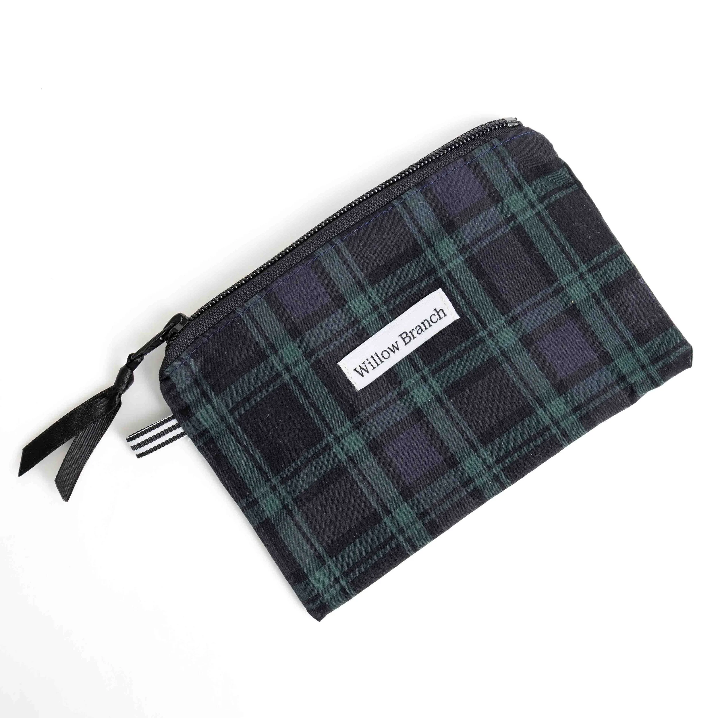 Black Watch Plaid Flat Pouch smaller