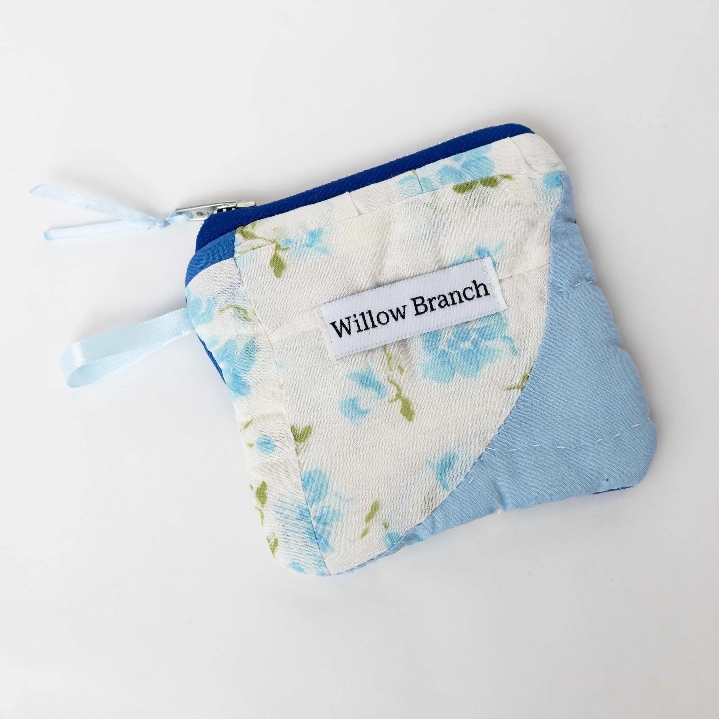 Quilted Blue Flat Pouch 2