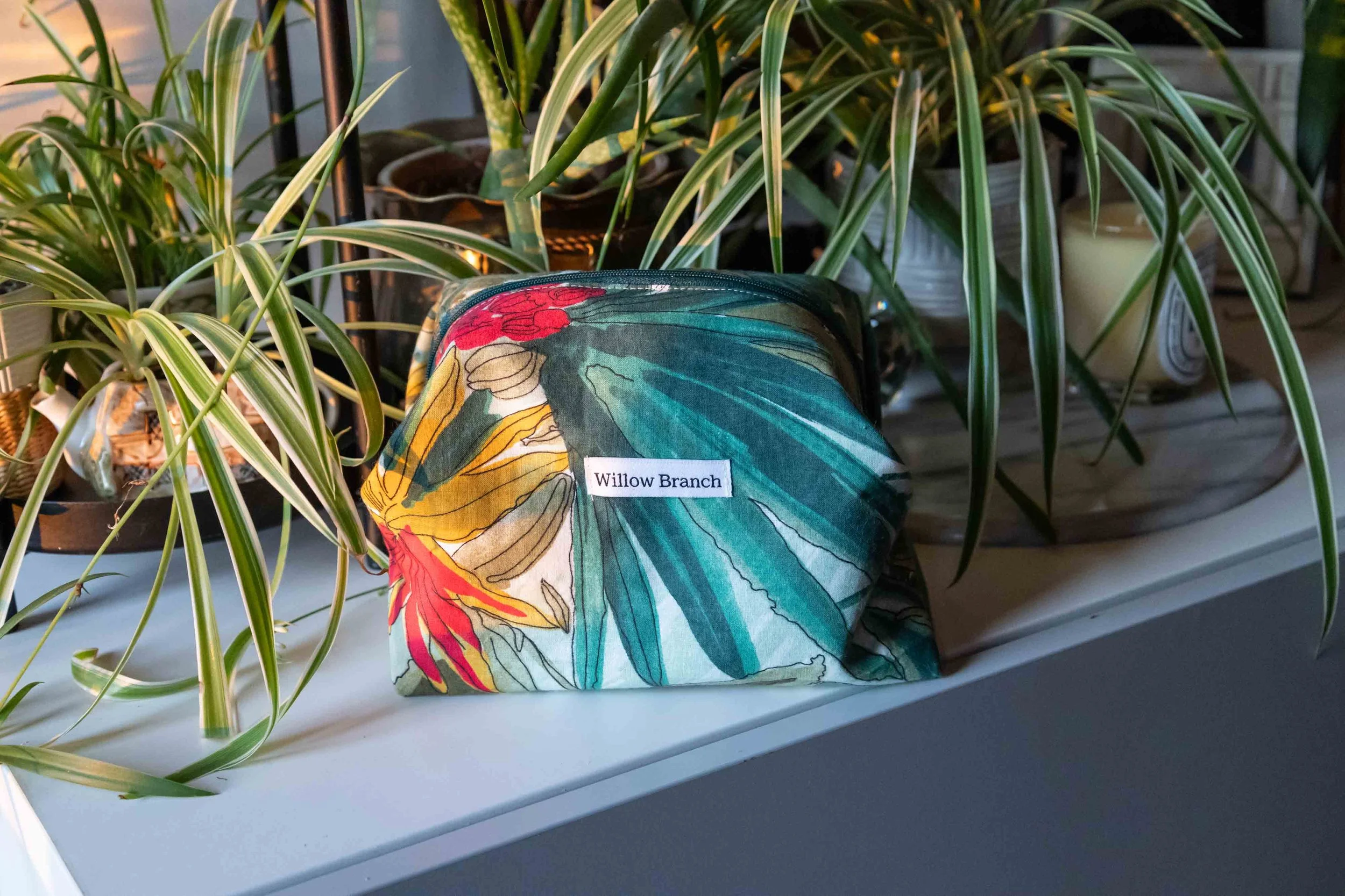 Jungle Print Boxy Makeup Bag