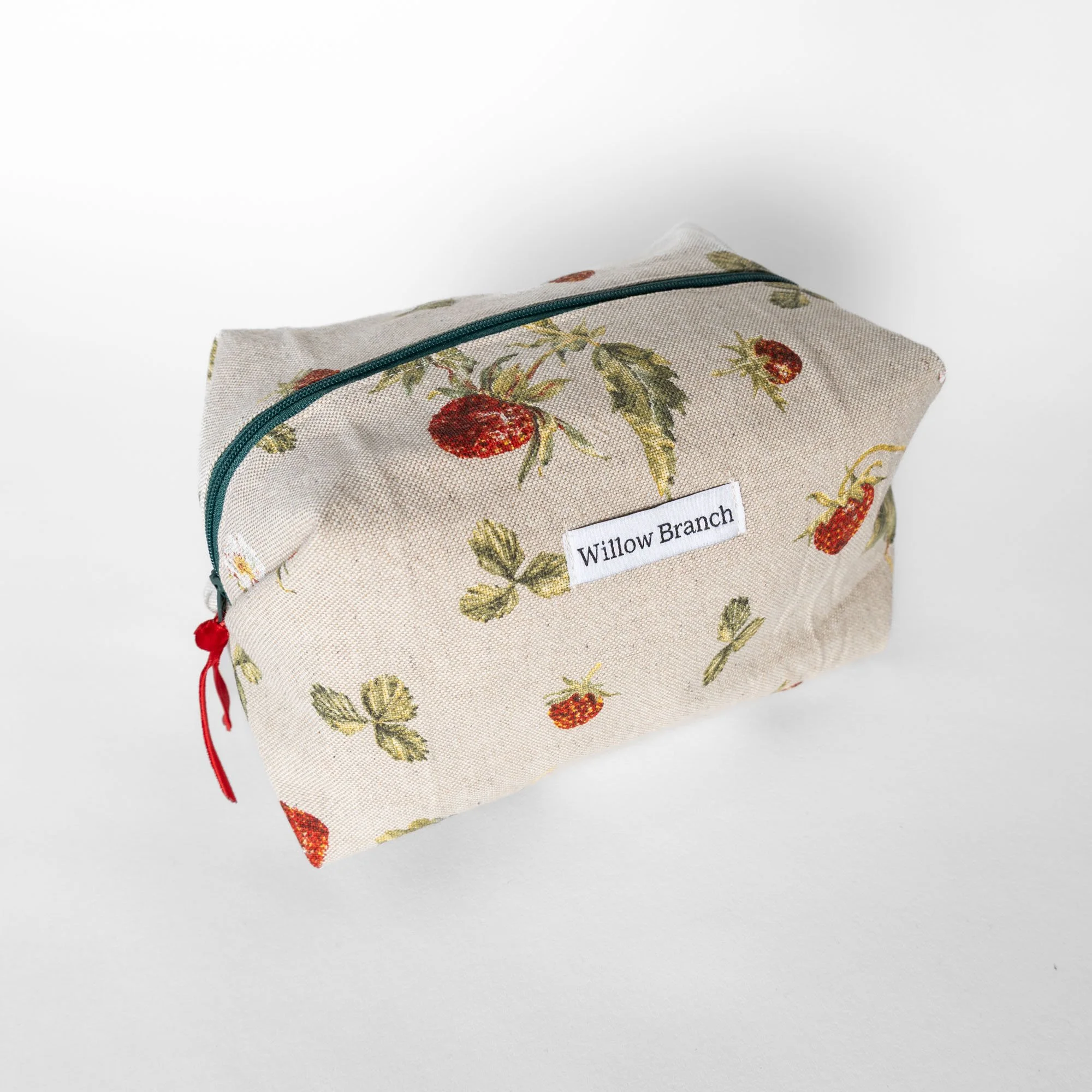 Strawberry Boxy Makeup Bag