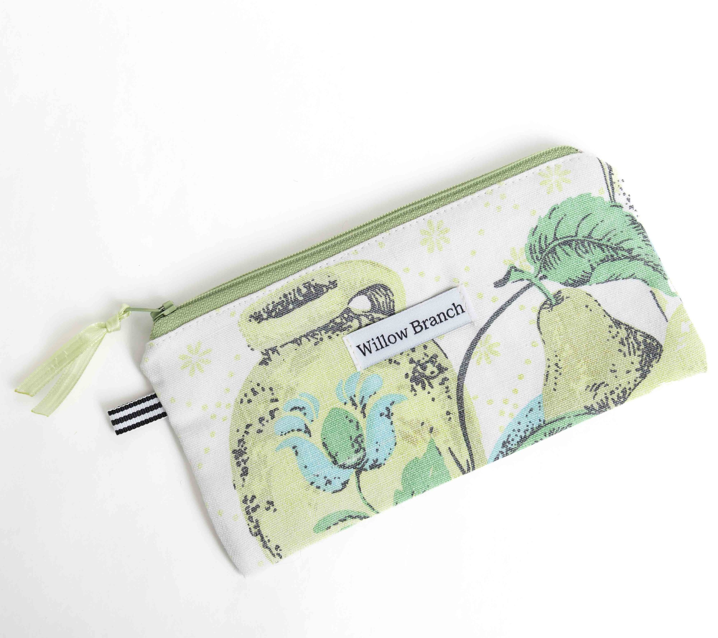 Vintage Pear Blue Green Pencil Case