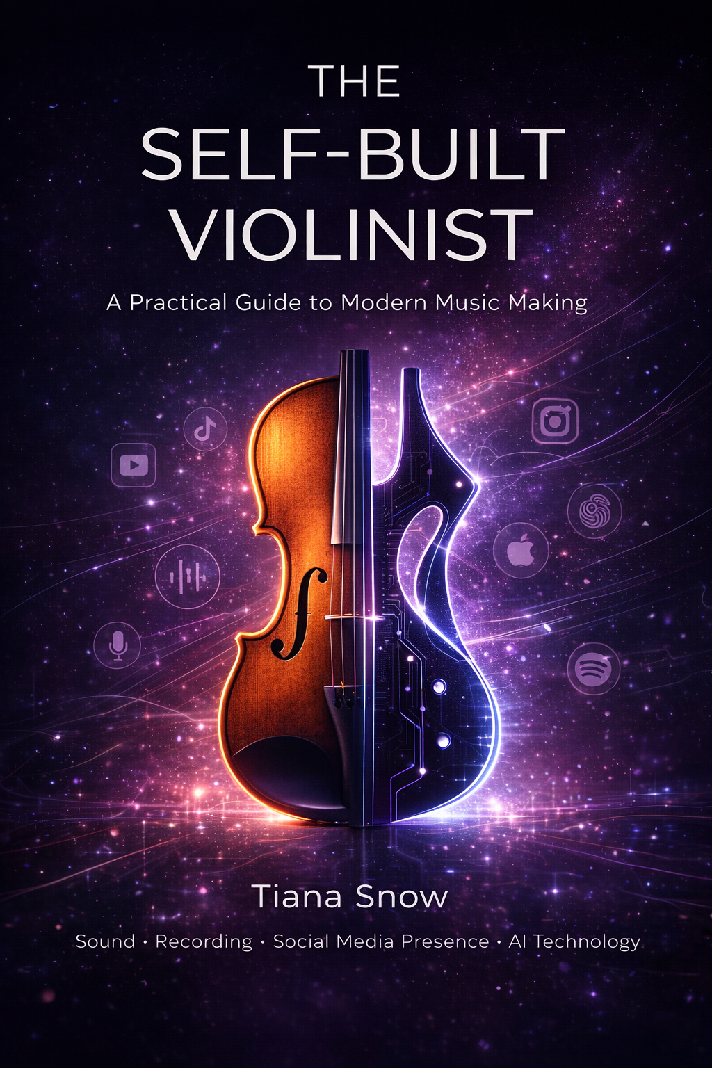 “The Self-Built Violinist” book by Tiana Snow — electric violin, music technology, AI tools, and independent artist career guide
