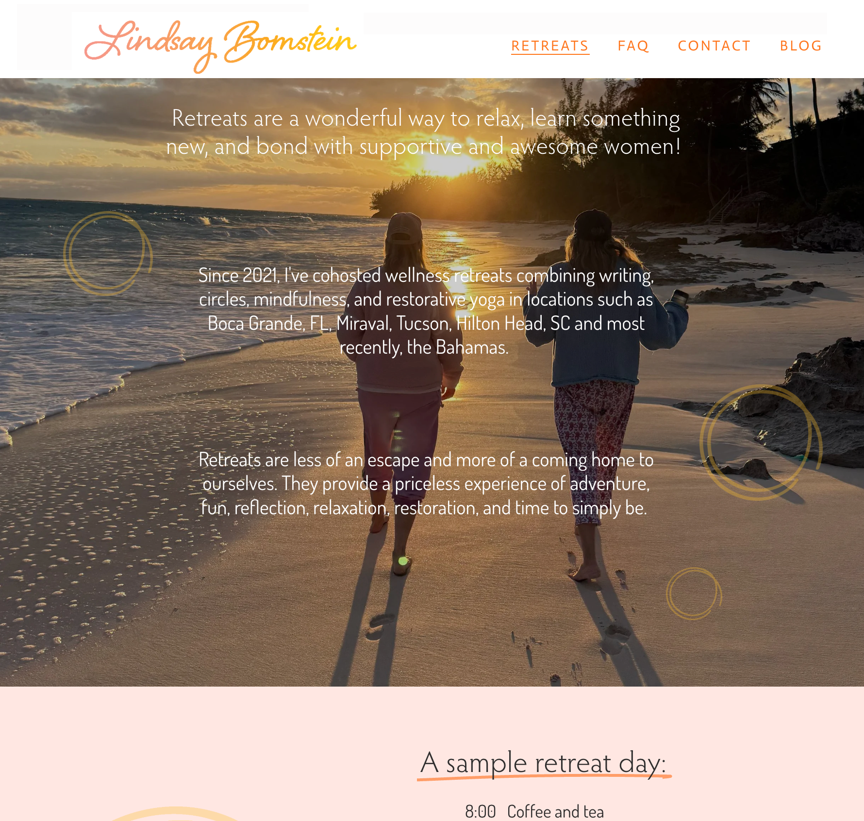 section page squarespace site