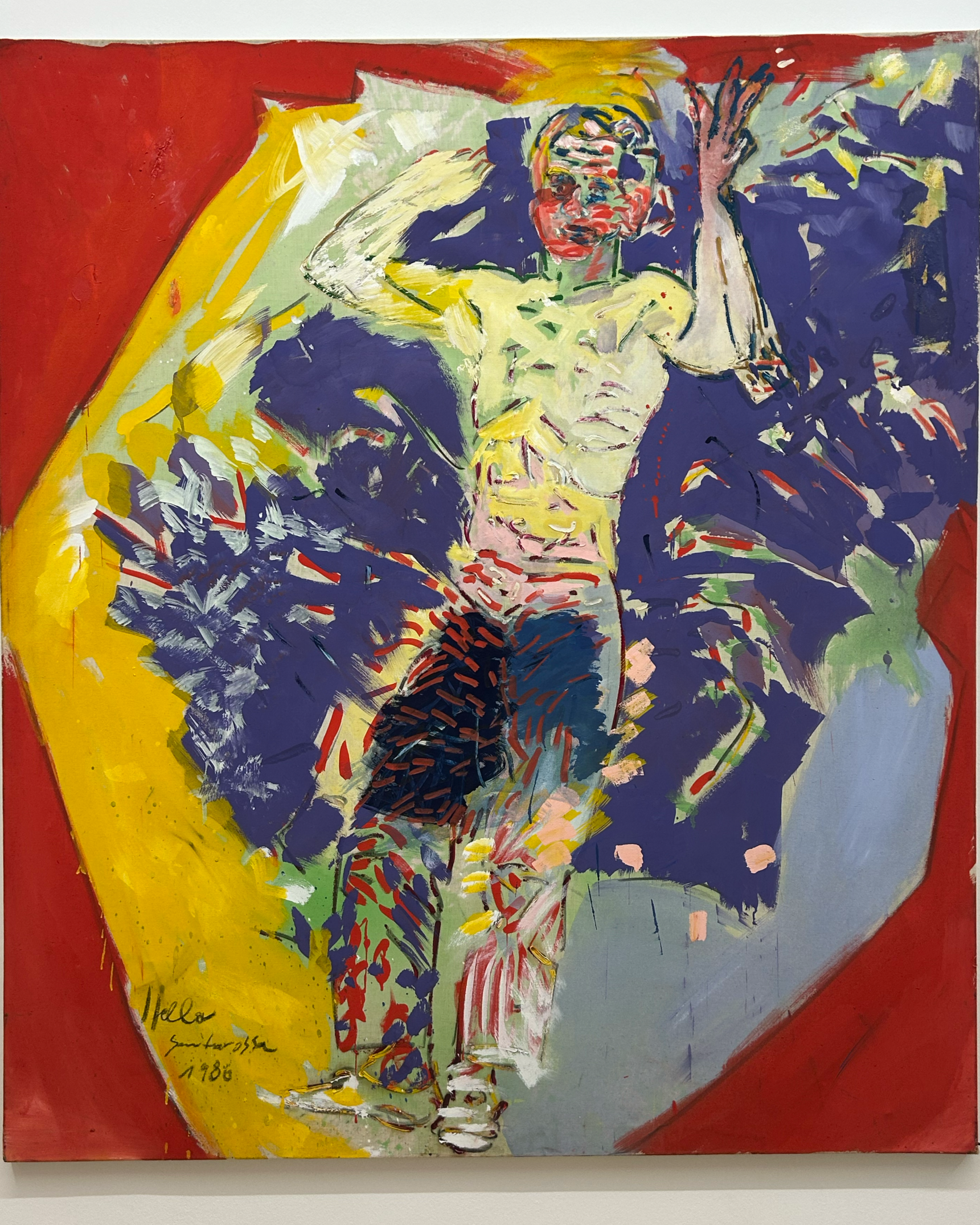 Charlie Robot, Series: Mechanical Bodies, 1986, 160x140cm, acrylics on nettle, 7.700 €