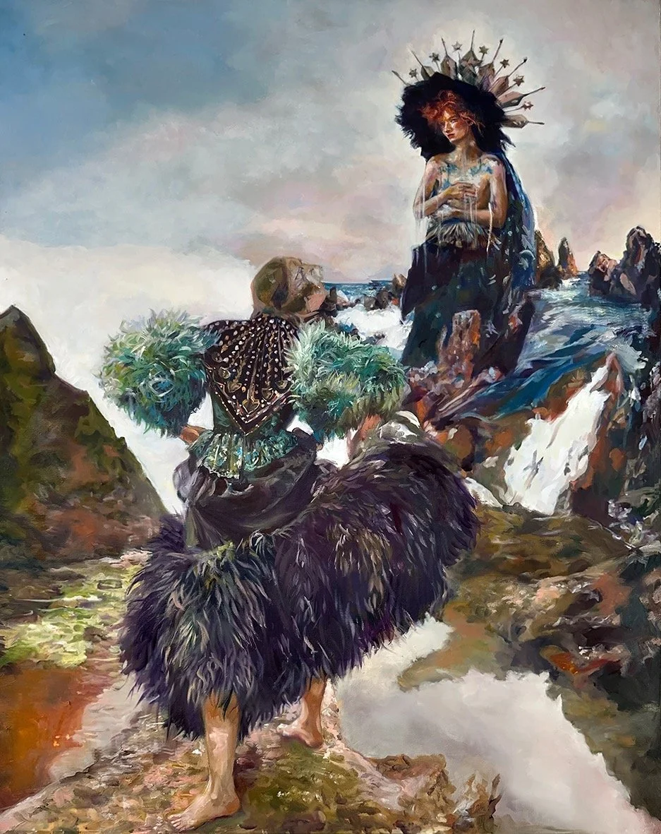 BALD KOMMT DIE FLUT, 2024, 100x80cm, oil on linen