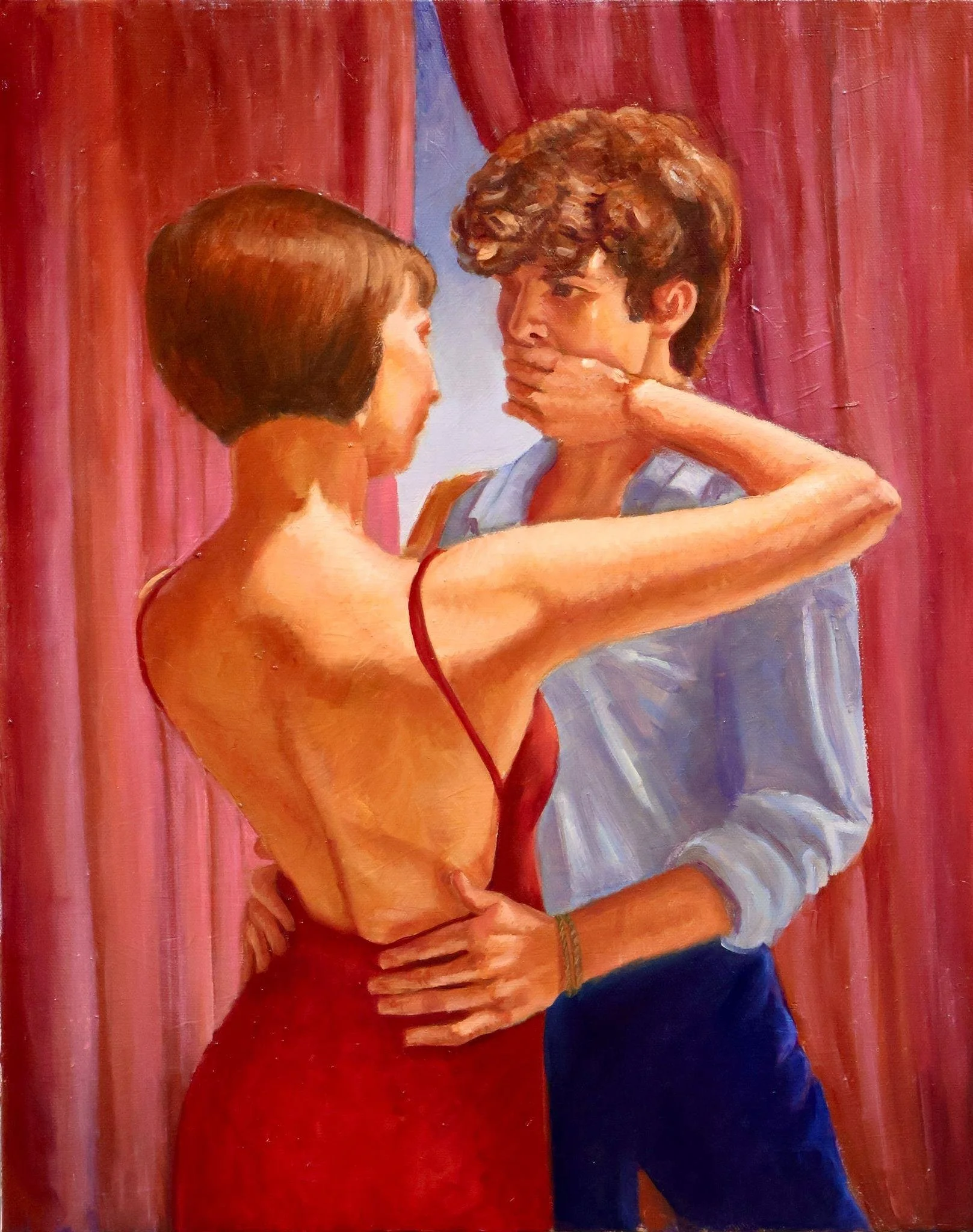 "What We Keep Unsaid”, Oil on linen, 51 x 41 cm, 
2026, 1.100 €