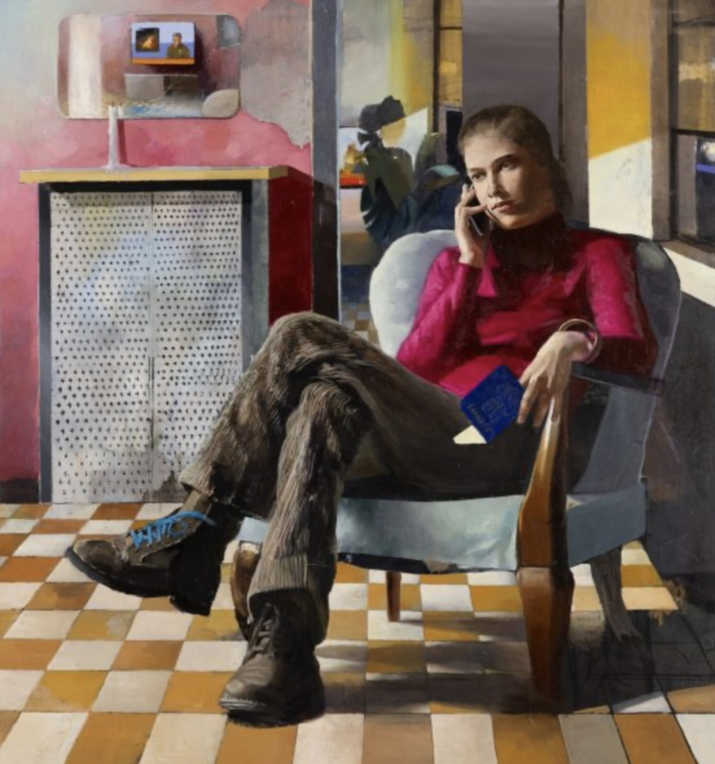Ausreisebestimmungen, 2025, Oil on canvas, 130x140cm, 8.800 €