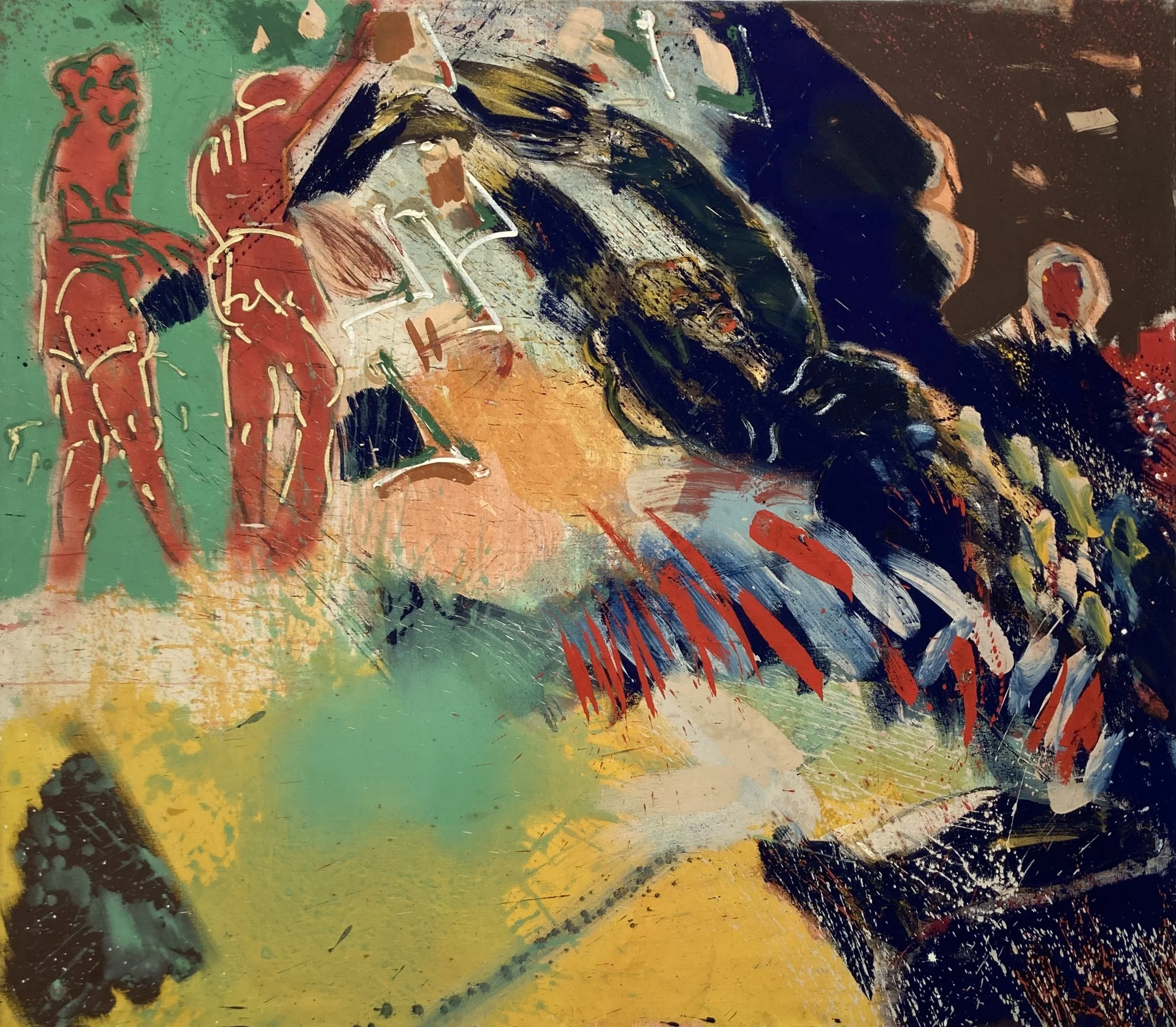 The Les Twins, Series: Mechanical Bodies, 1983/86, 140x160cm, acrylics on nettle, 7.700 €