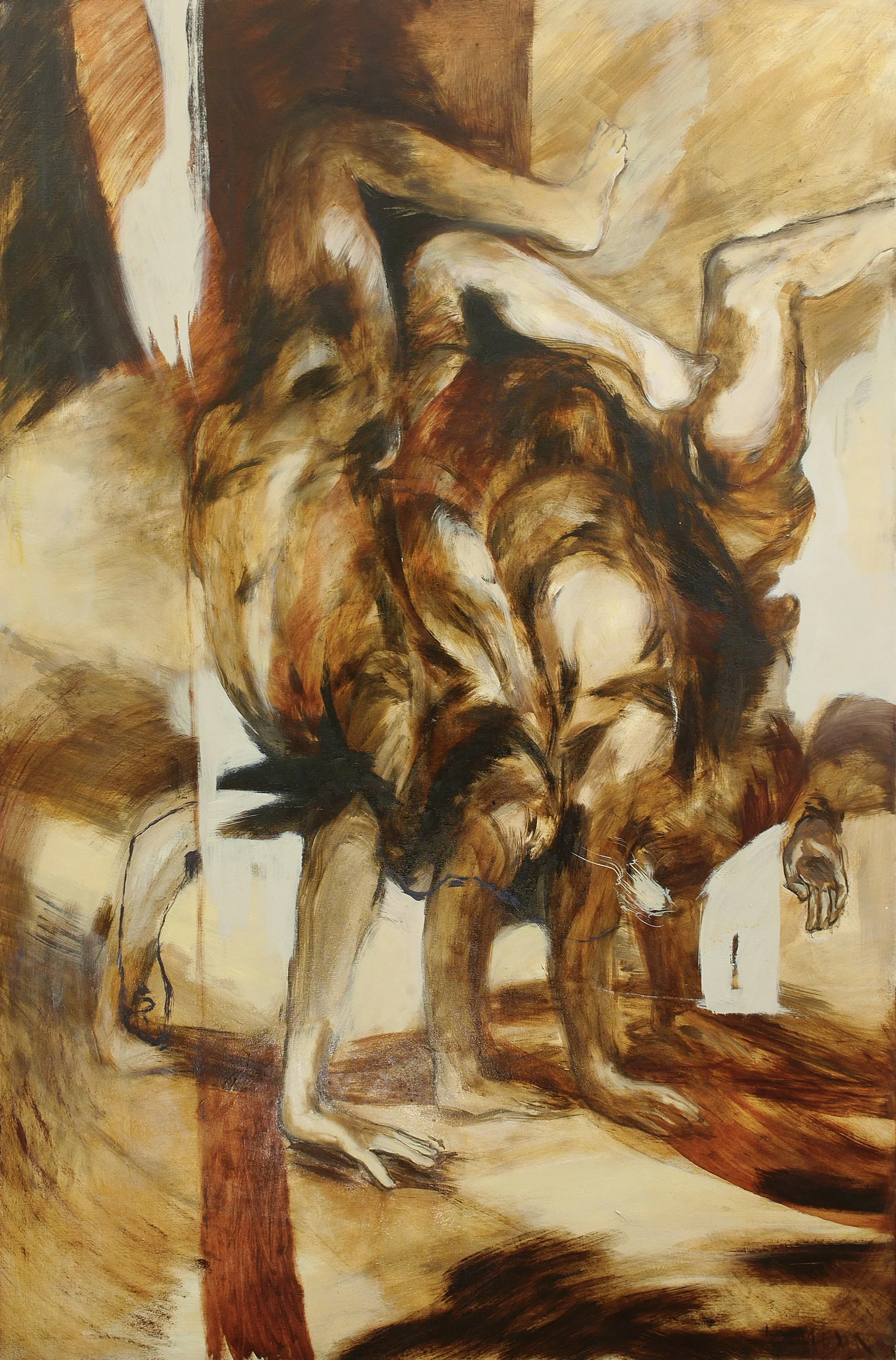 Die Walze, oil on canvas, 185x120cm