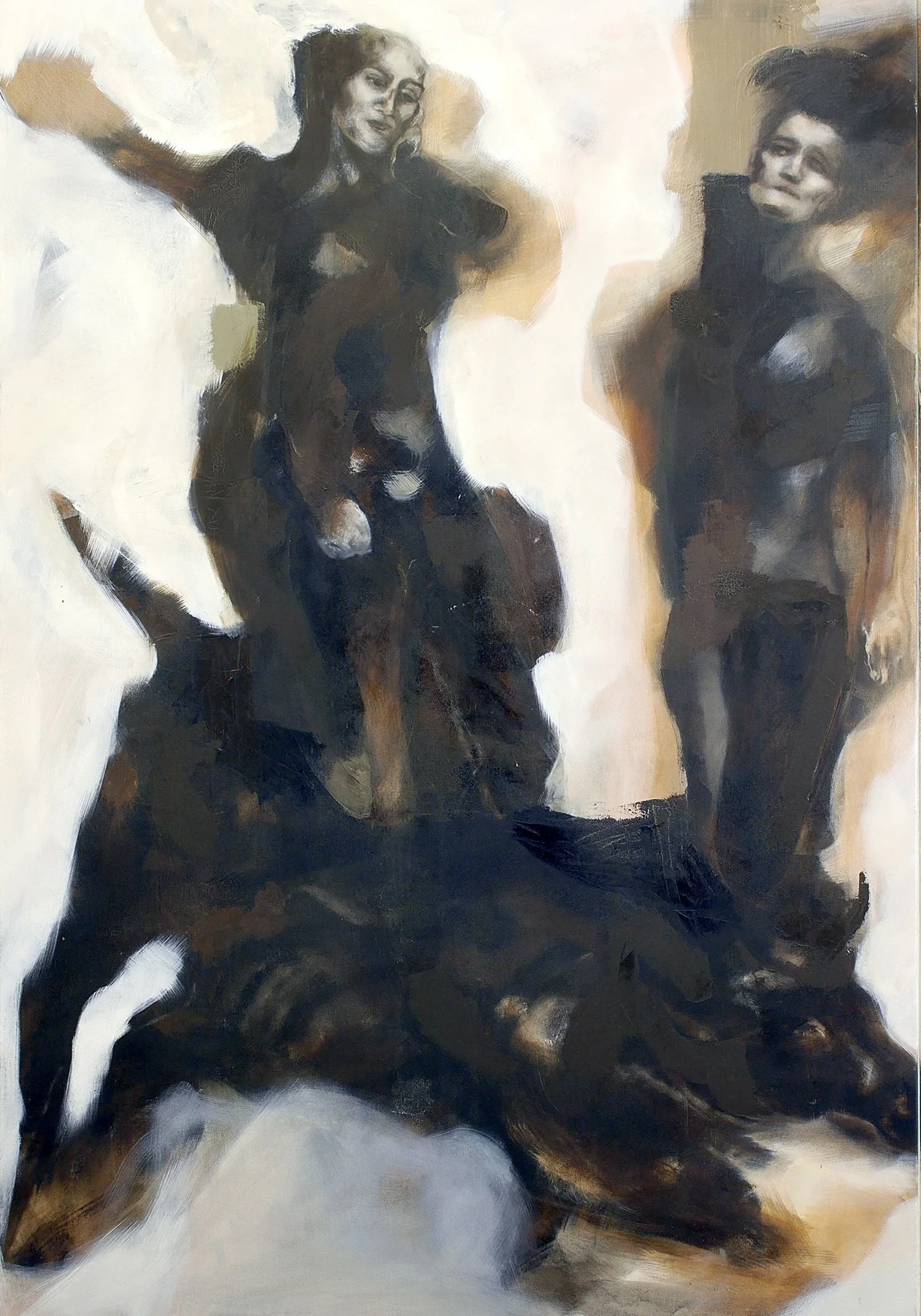 Triptychon Dekonstruktion (left), oil on canvas, 175x120cm each