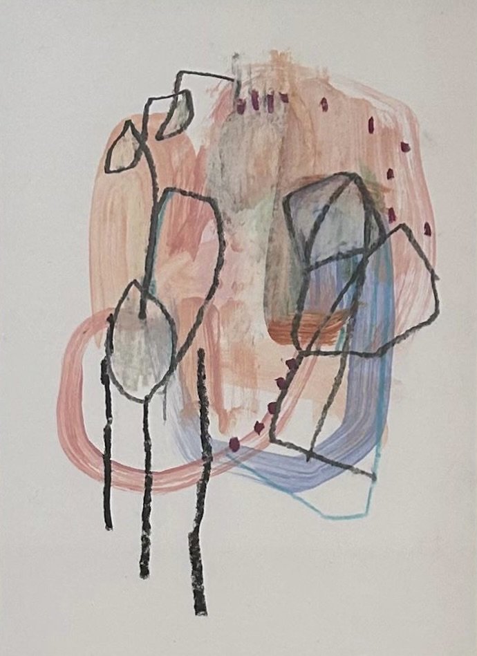 untitled, Series COSIMUTION IN COSMILUTION, mixed media on paper, 15x21 cm, 2026, 590 € (framed)