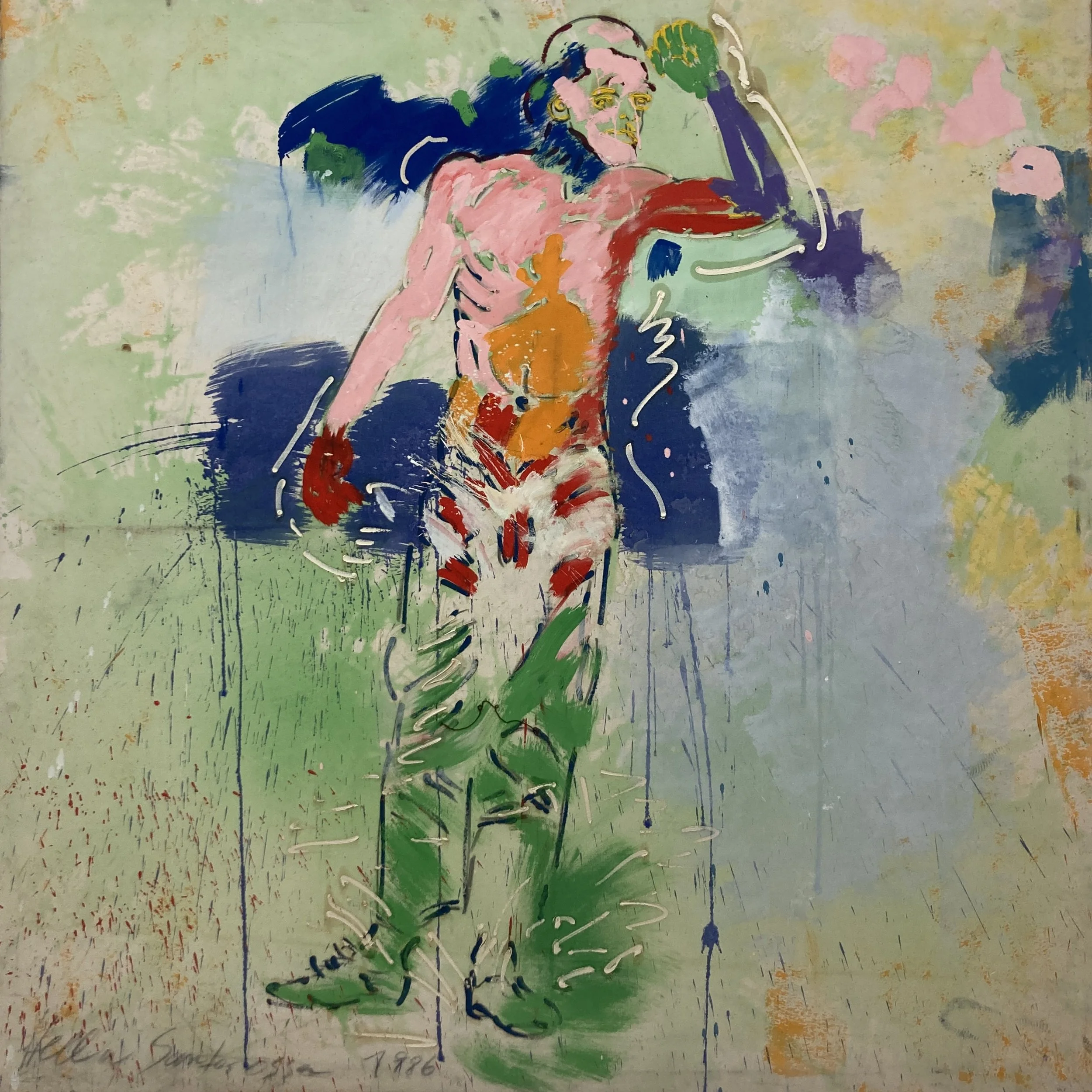 Michael Jackson, Series: Mechanical Bodies, 1986, 150x150cm, acrylics on nettle, 7.700 €