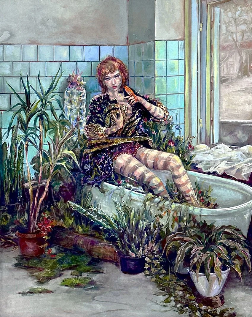 Das Gespräch, 2025, 100x80cm, oil on linen