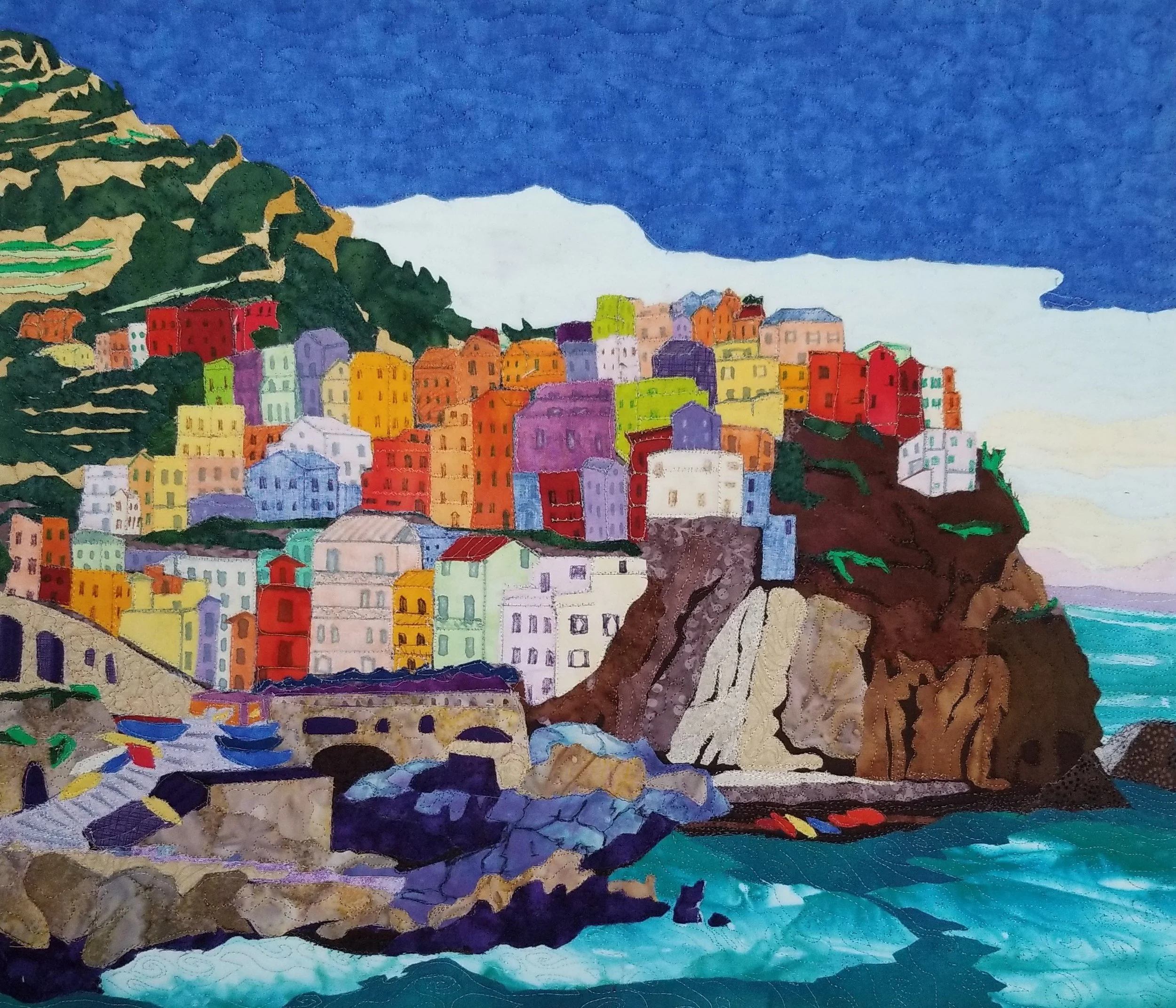 Manarola, 18" x 18", Sold