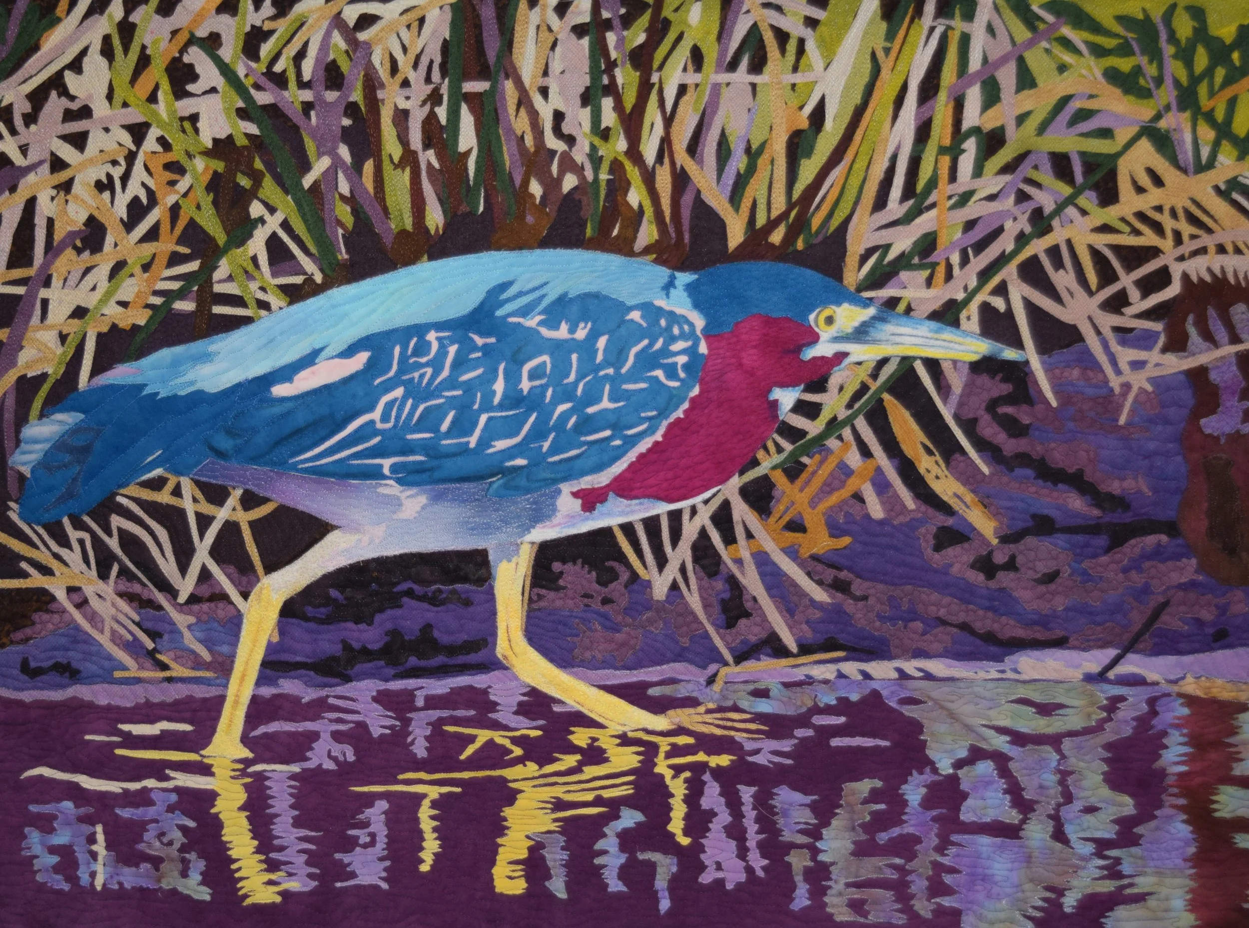 Holly's Heron, 36" x 24", Sold