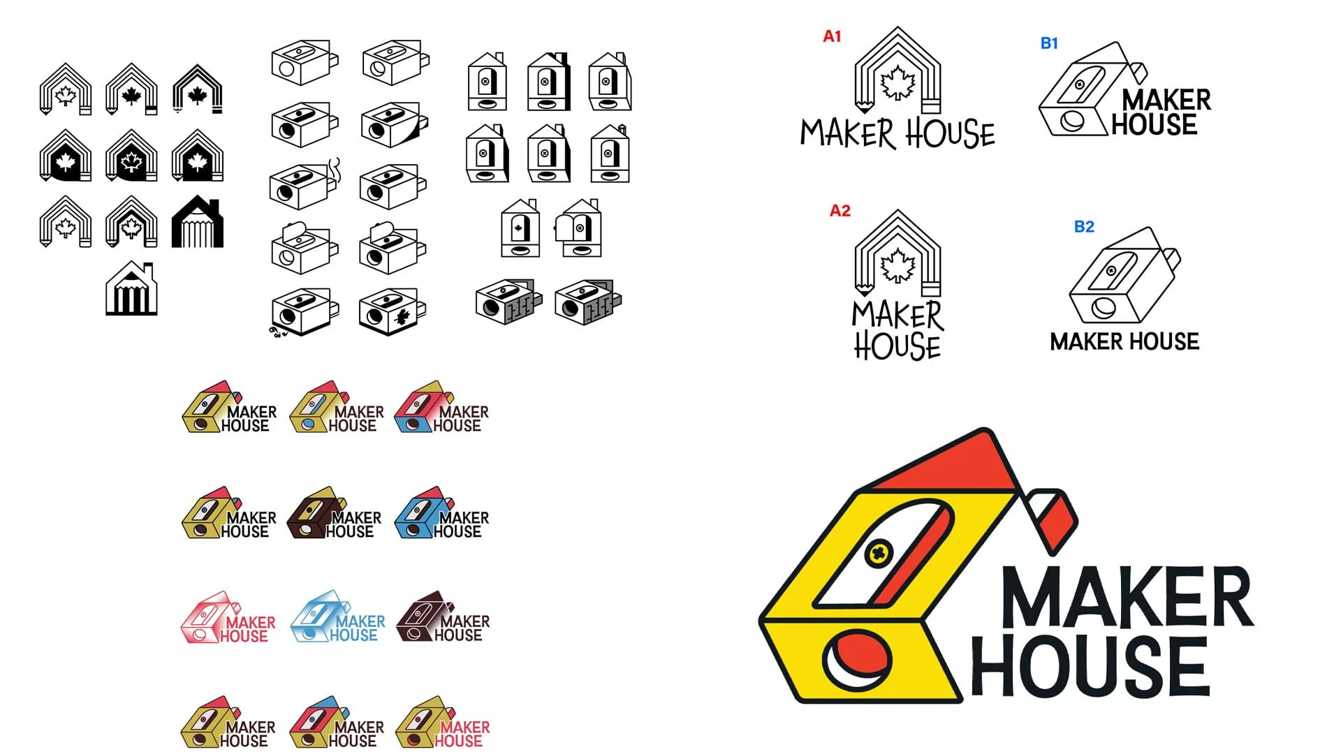 a photo of maker house logo work in progress