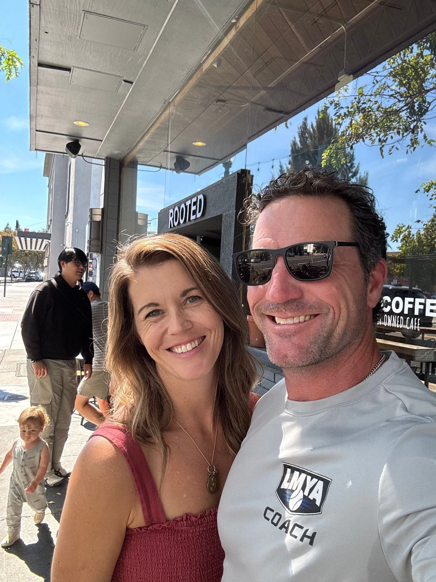 Enjoying a Sunday brunch date with @reneedeweesemoran at @rootedcoffeeco! Support local businesses in Walnut Creek. We've been fans of Rooted since they opened their first location years ago and now we go to all three locations regularly, our kids lo