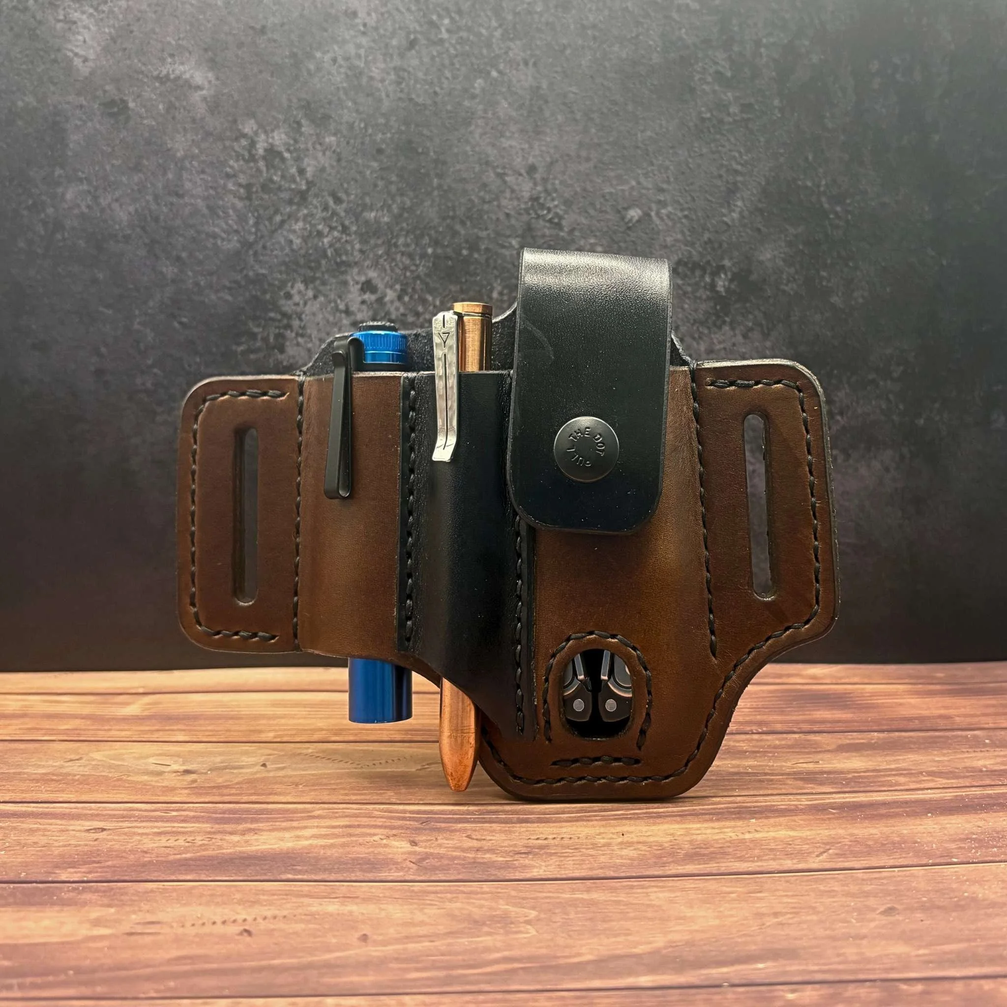 Leather multi-tool sheath for everyday carry