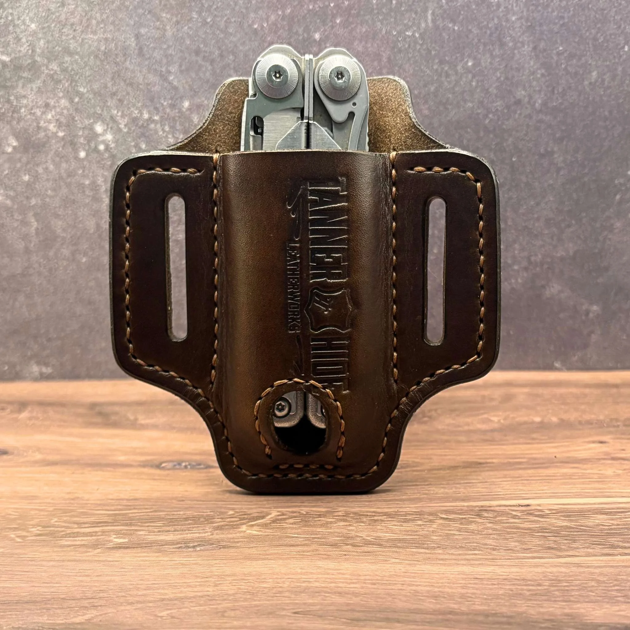 Leather multi-tool sheath for everyday carry
