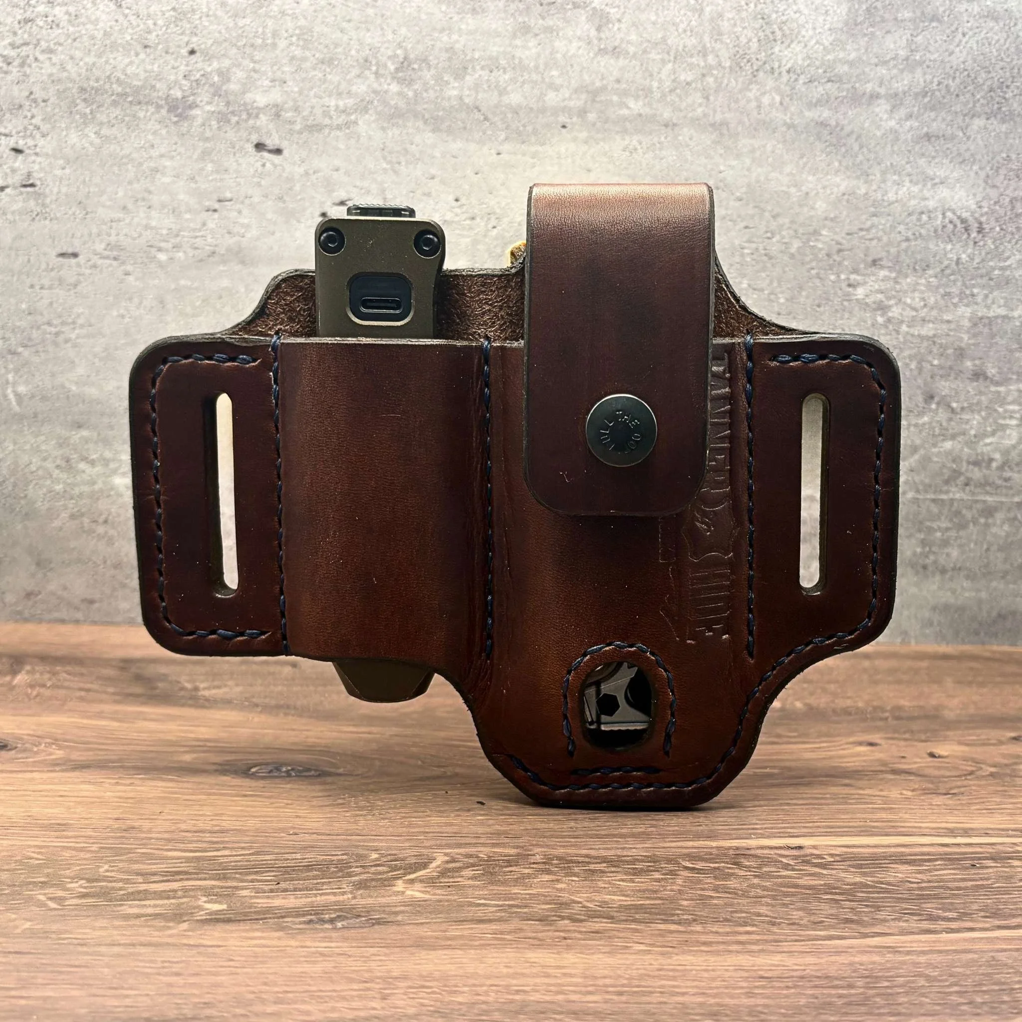 Leather multi-tool sheath for everyday carry