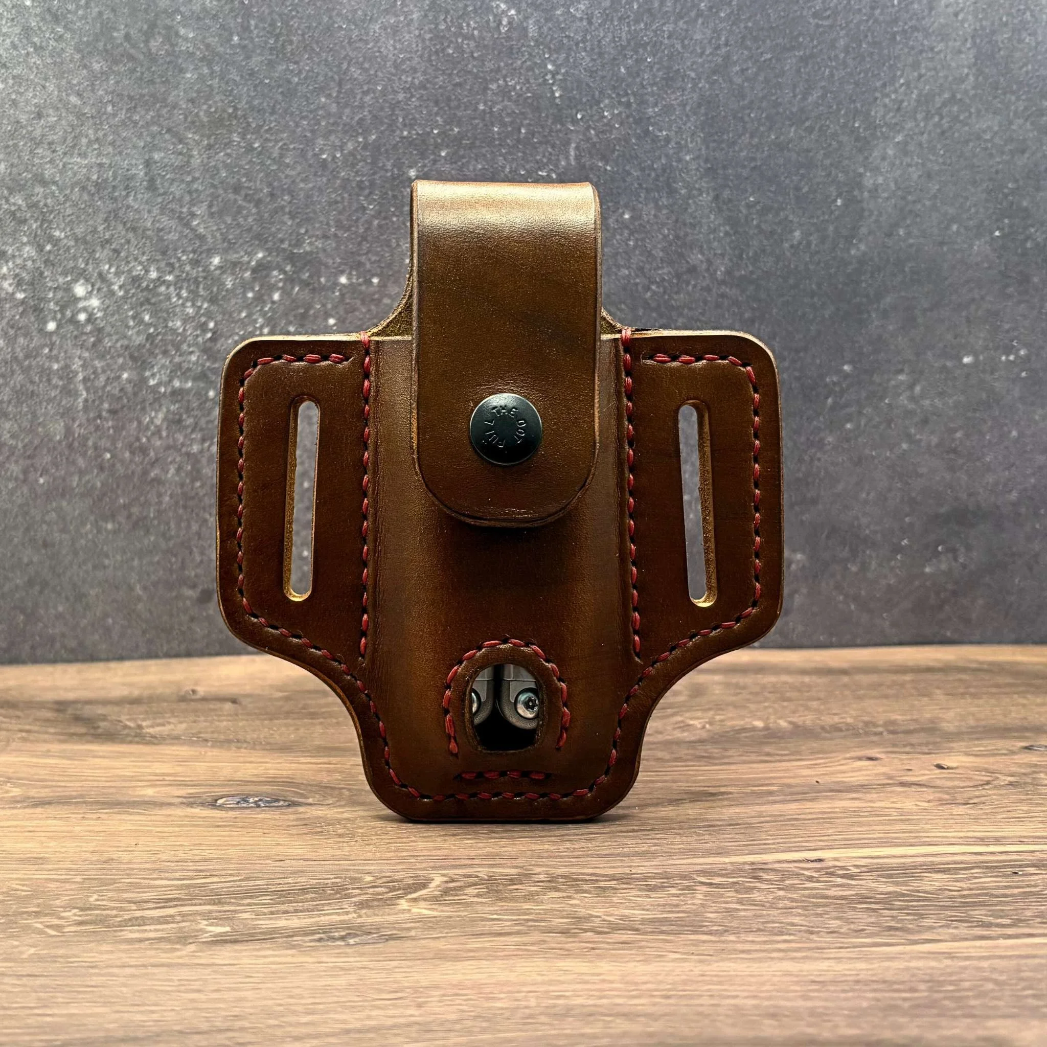 Leather multi-tool sheath for everyday carry