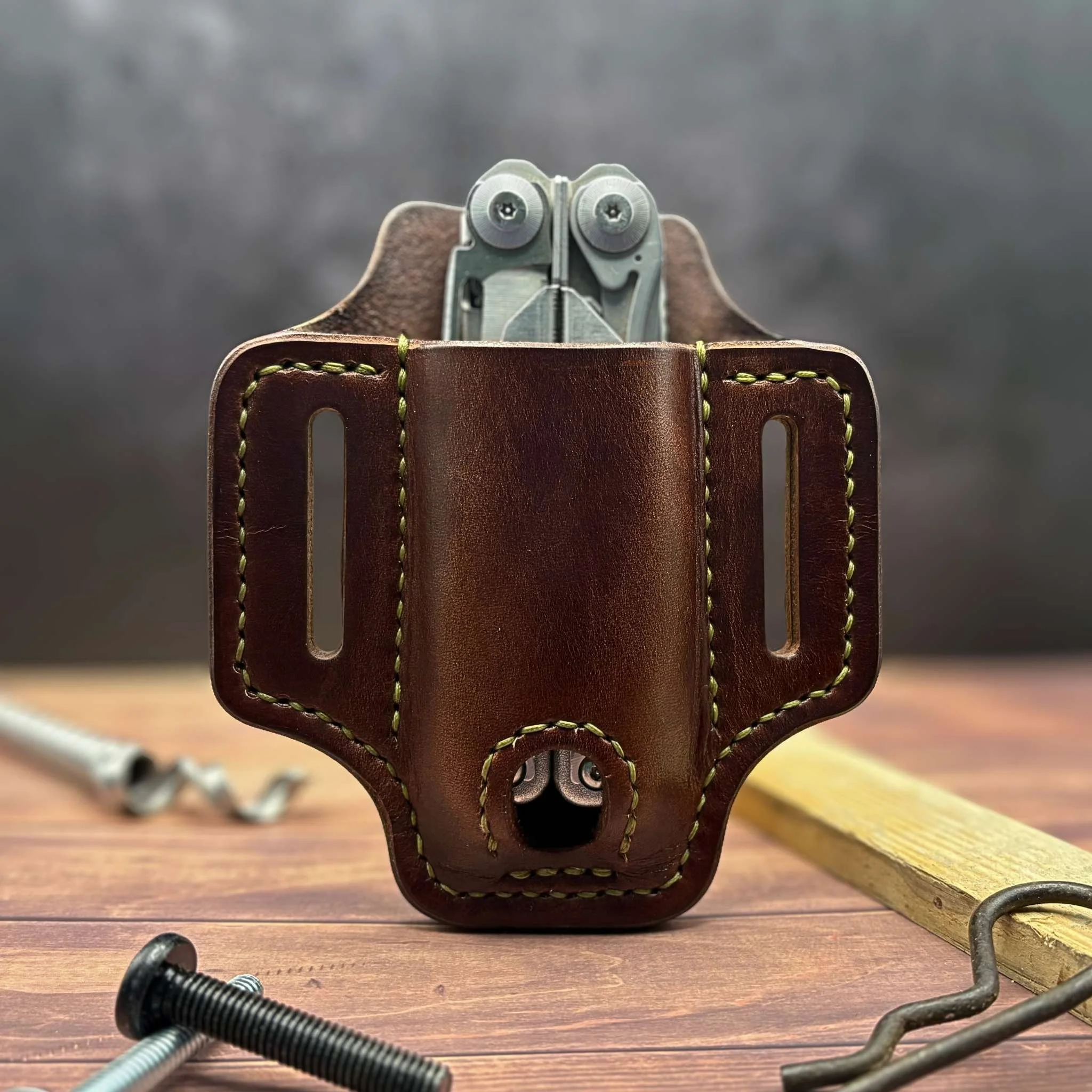 Leather multi-tool sheath for everyday carry