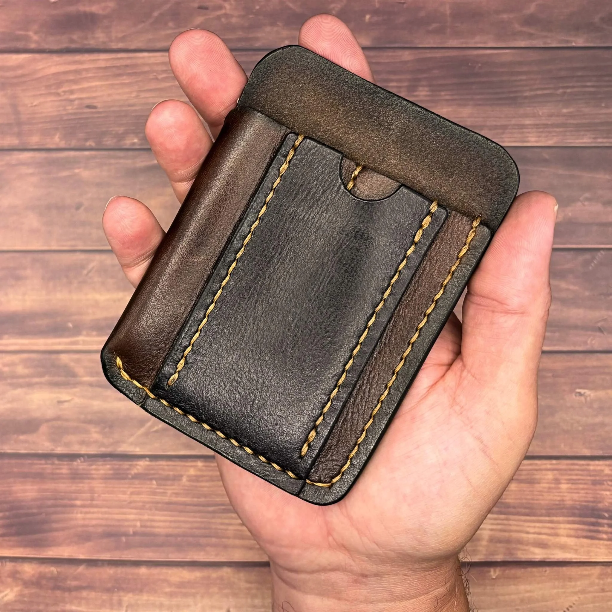 Leather pocket slip for everyday carry