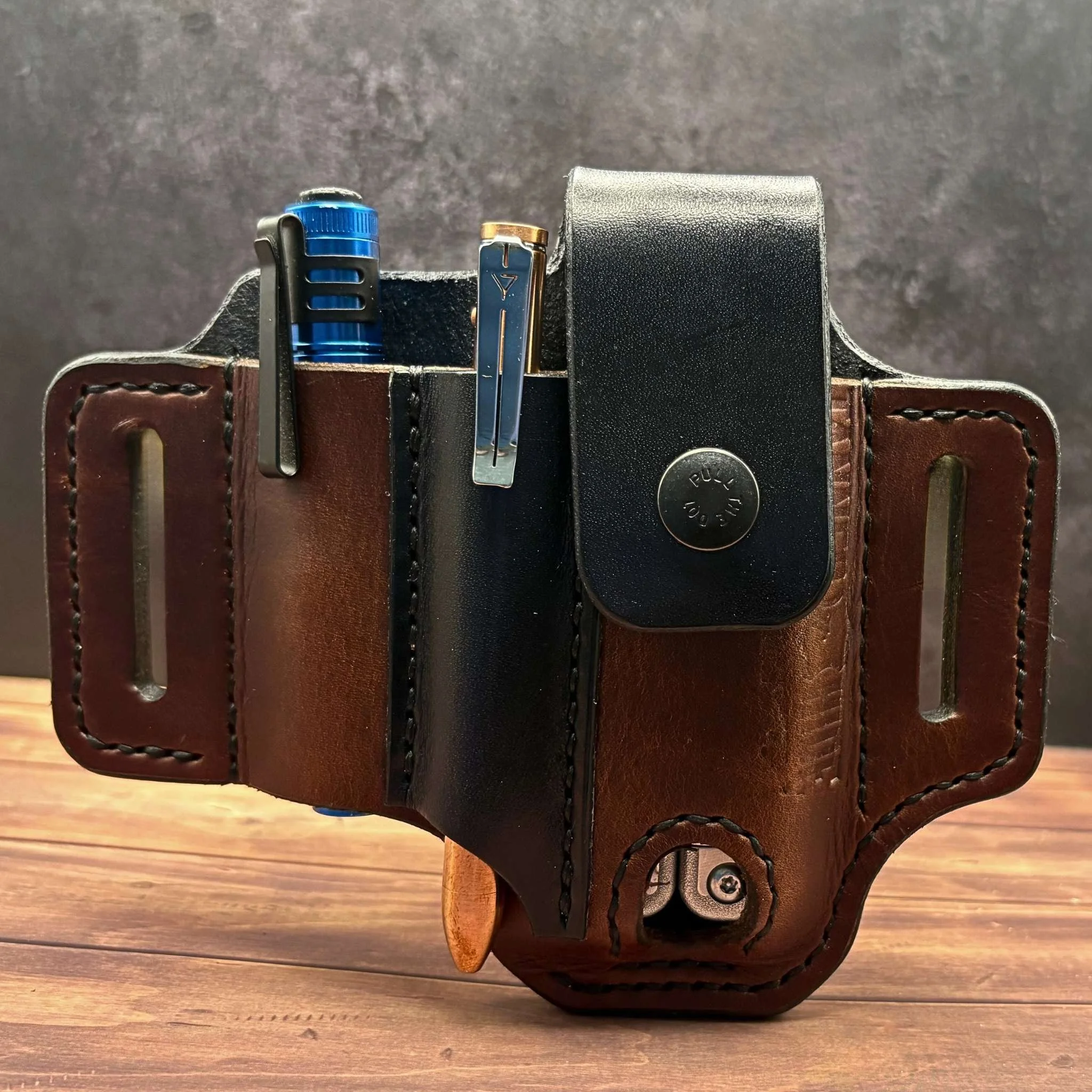 Leather multi-tool sheath for everyday carry